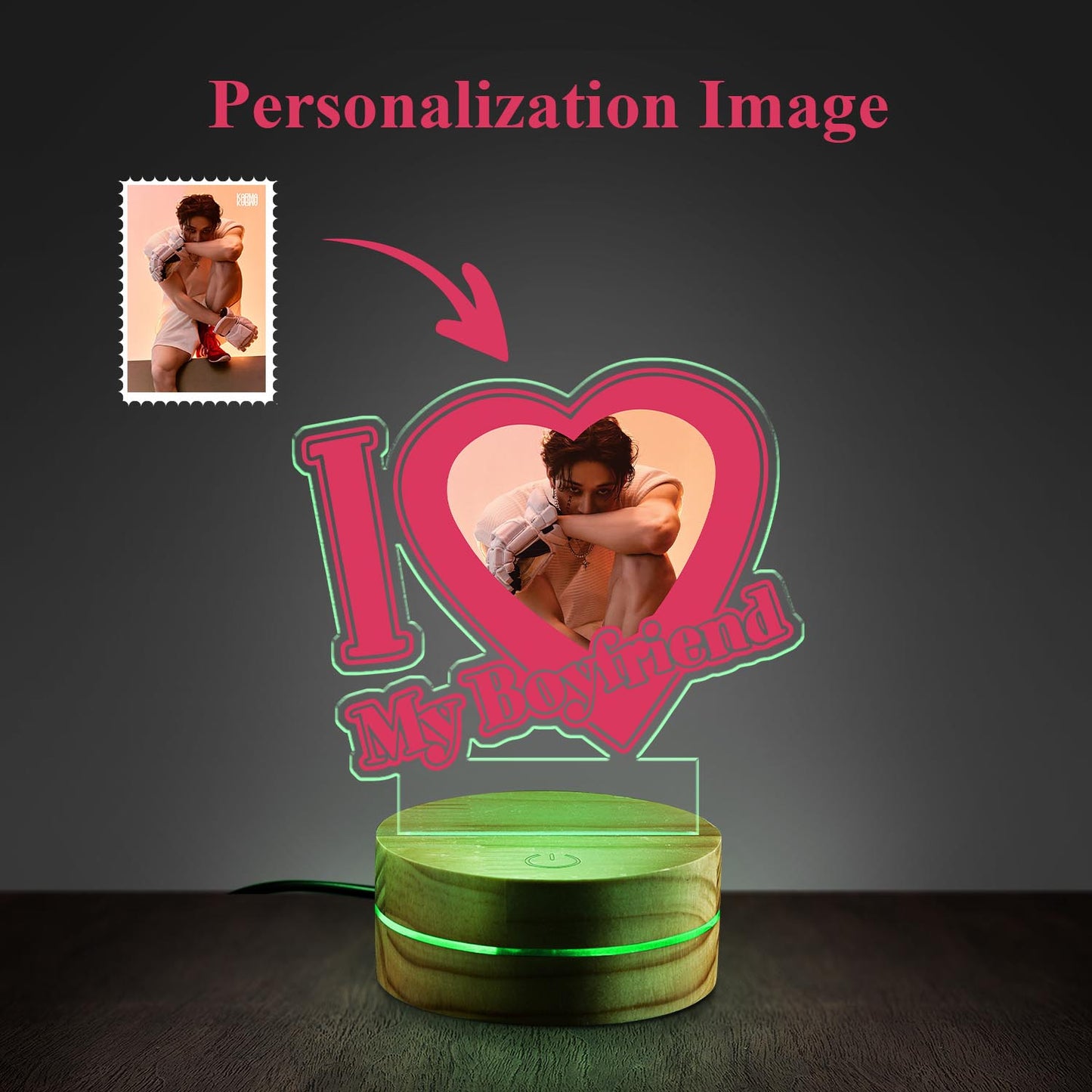 WAVESTEEᵀᴹ Personalization Image Acrylic LED Lamp 16 RGB Colors