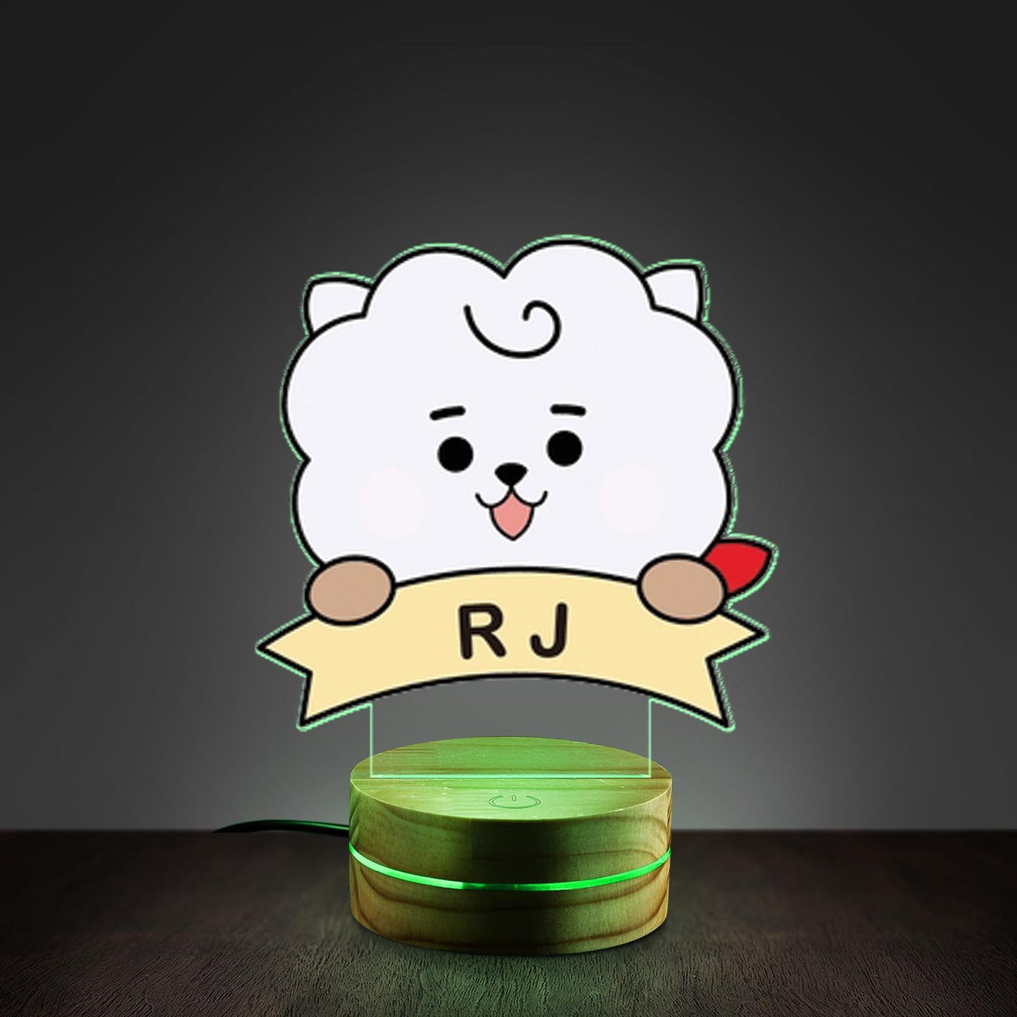 WAVESTEEᵀᴹ BT21 Acrylic LED Lamp – 16 RGB Colors