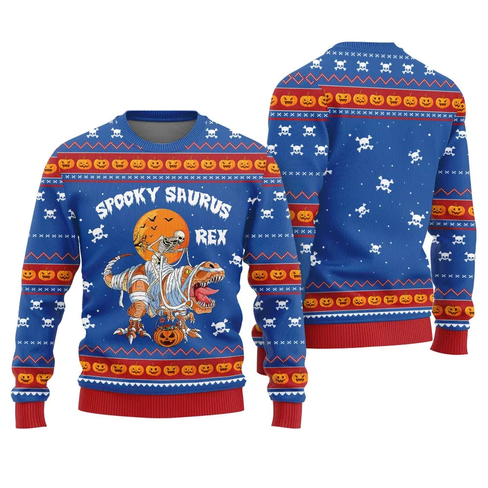Spooky Saurus Rex Halloween Ugly Sweater
