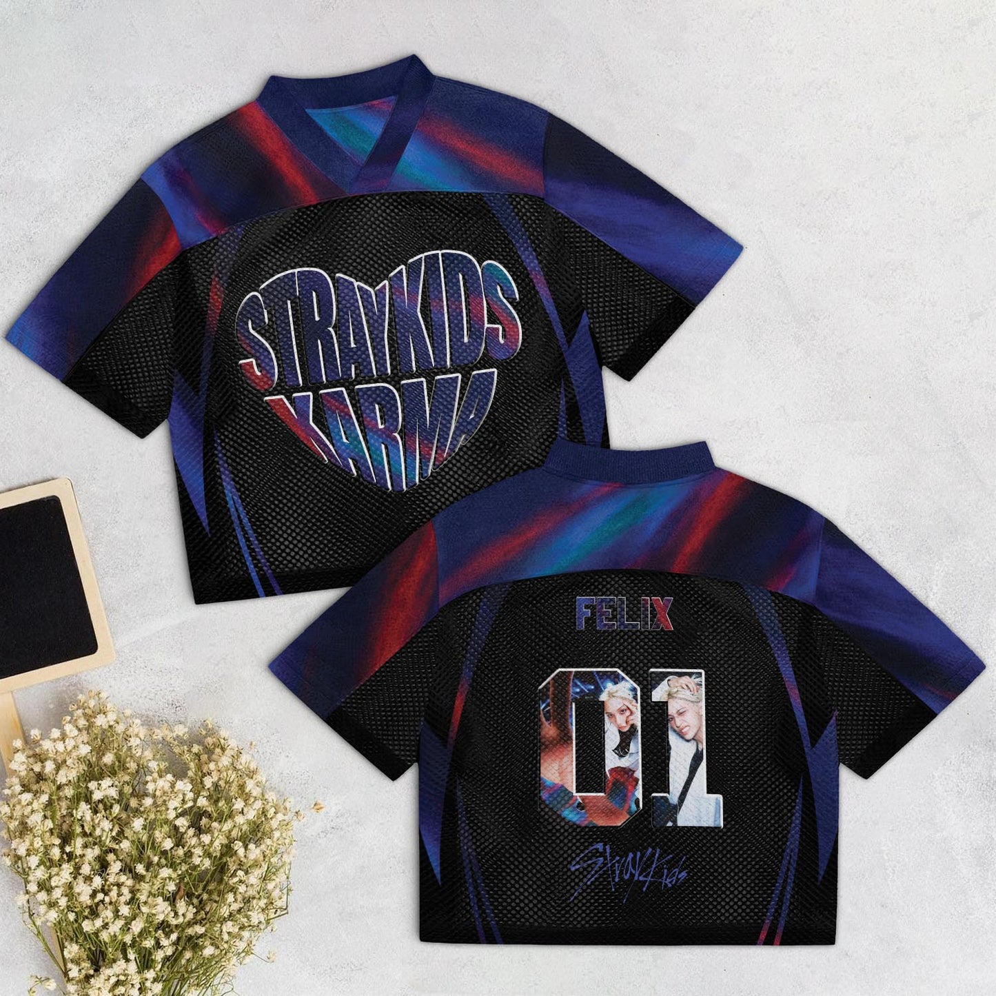 WAVESTEEᵀᴹ Stray Kids Album KARMA Mixed Mesh Jersey