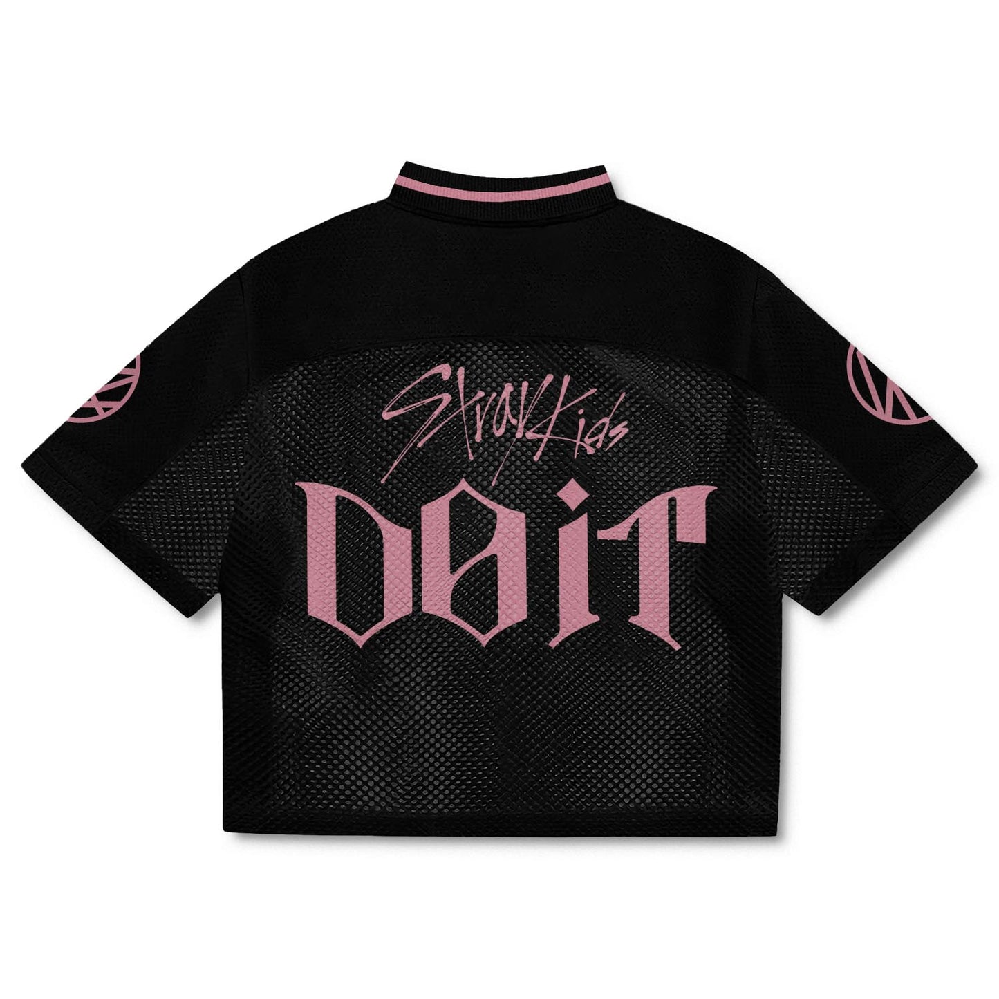 Stray Kids Black Mesh Jersey, DOIT 08 Kpop Streetwear Shirt