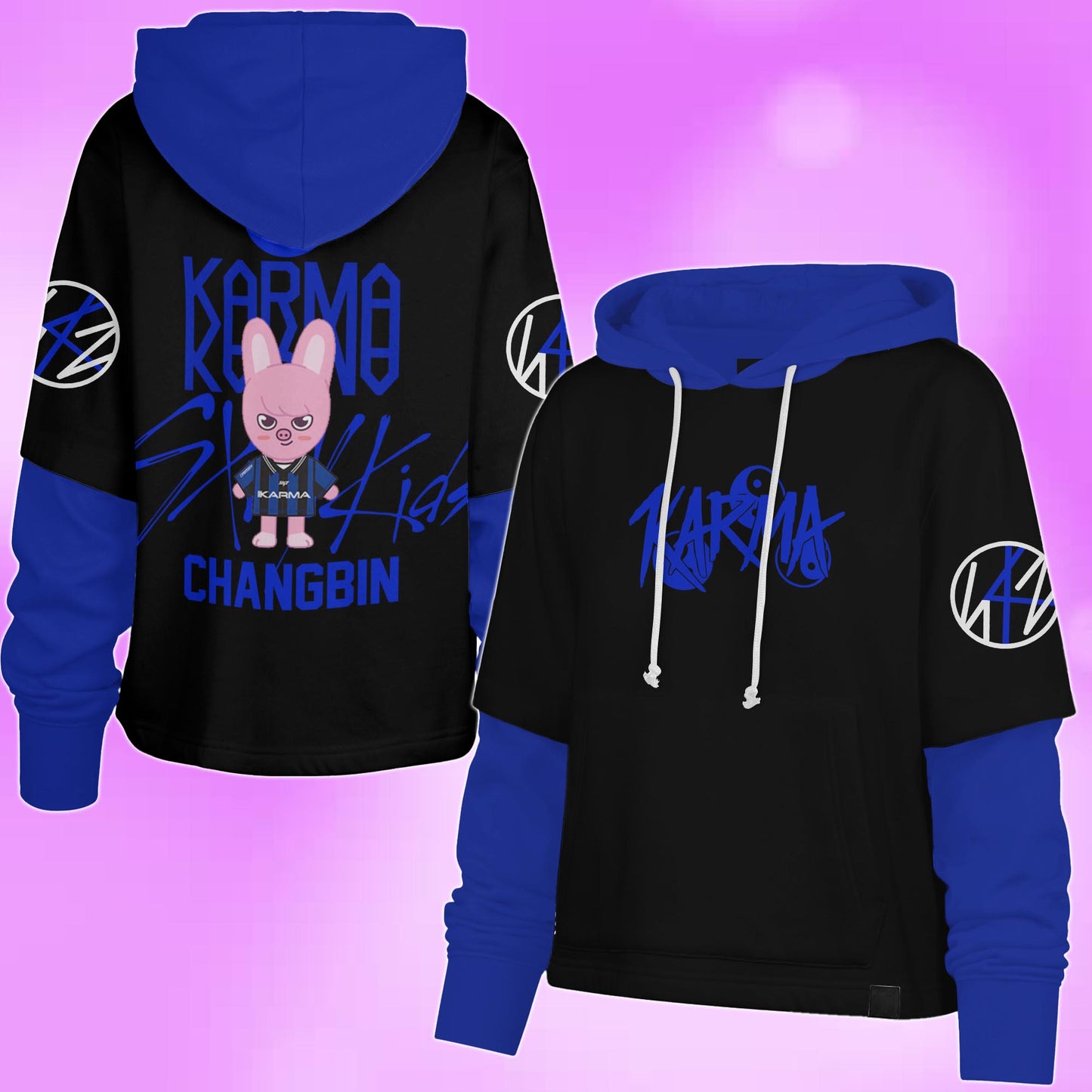WAVESTEEᵀᴹ Stray Kids Karma Shortstop Hoodie