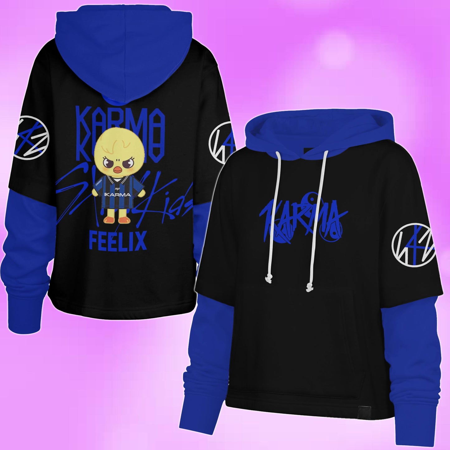 WAVESTEEᵀᴹ Stray Kids Karma Shortstop Hoodie