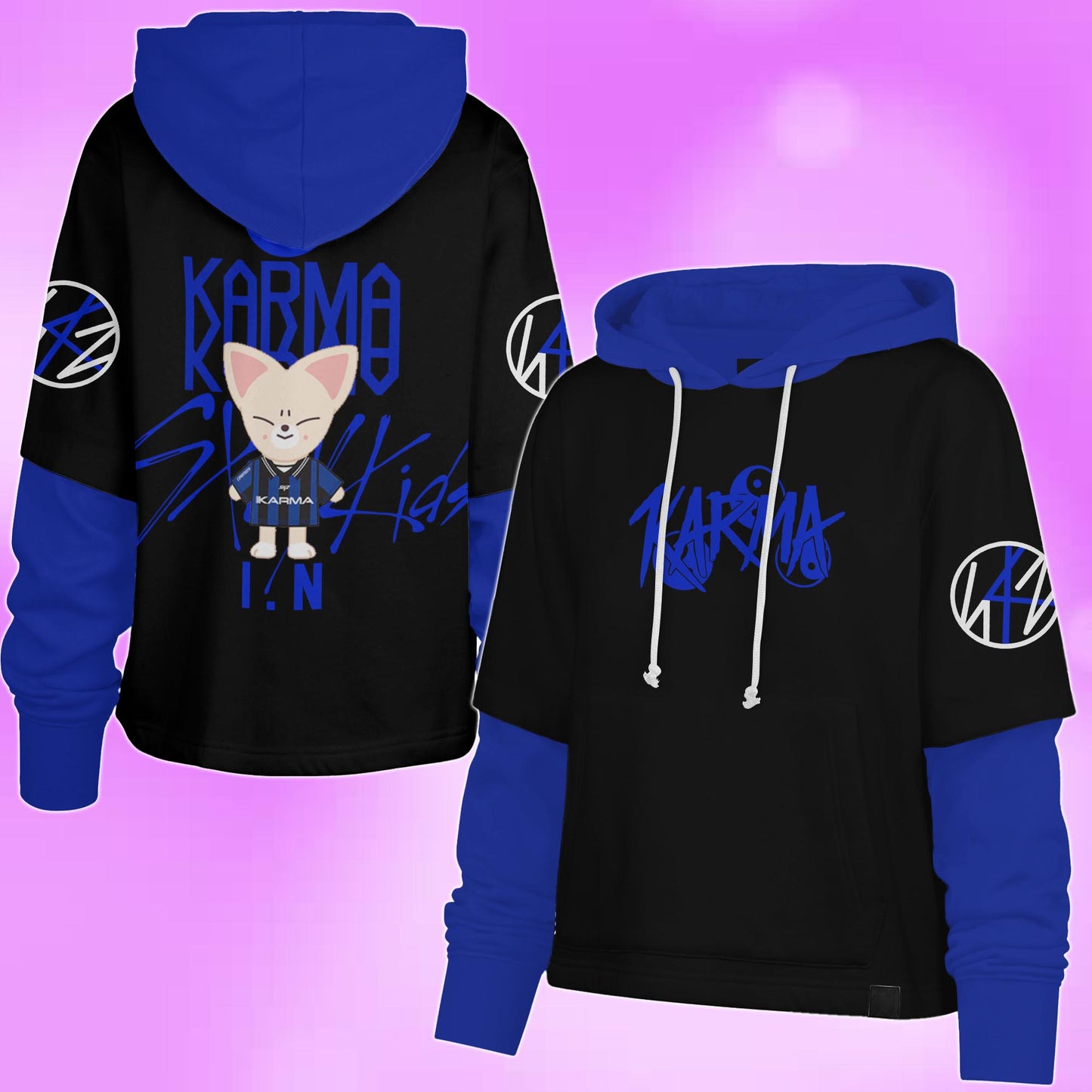 WAVESTEEᵀᴹ Stray Kids Karma Shortstop Hoodie