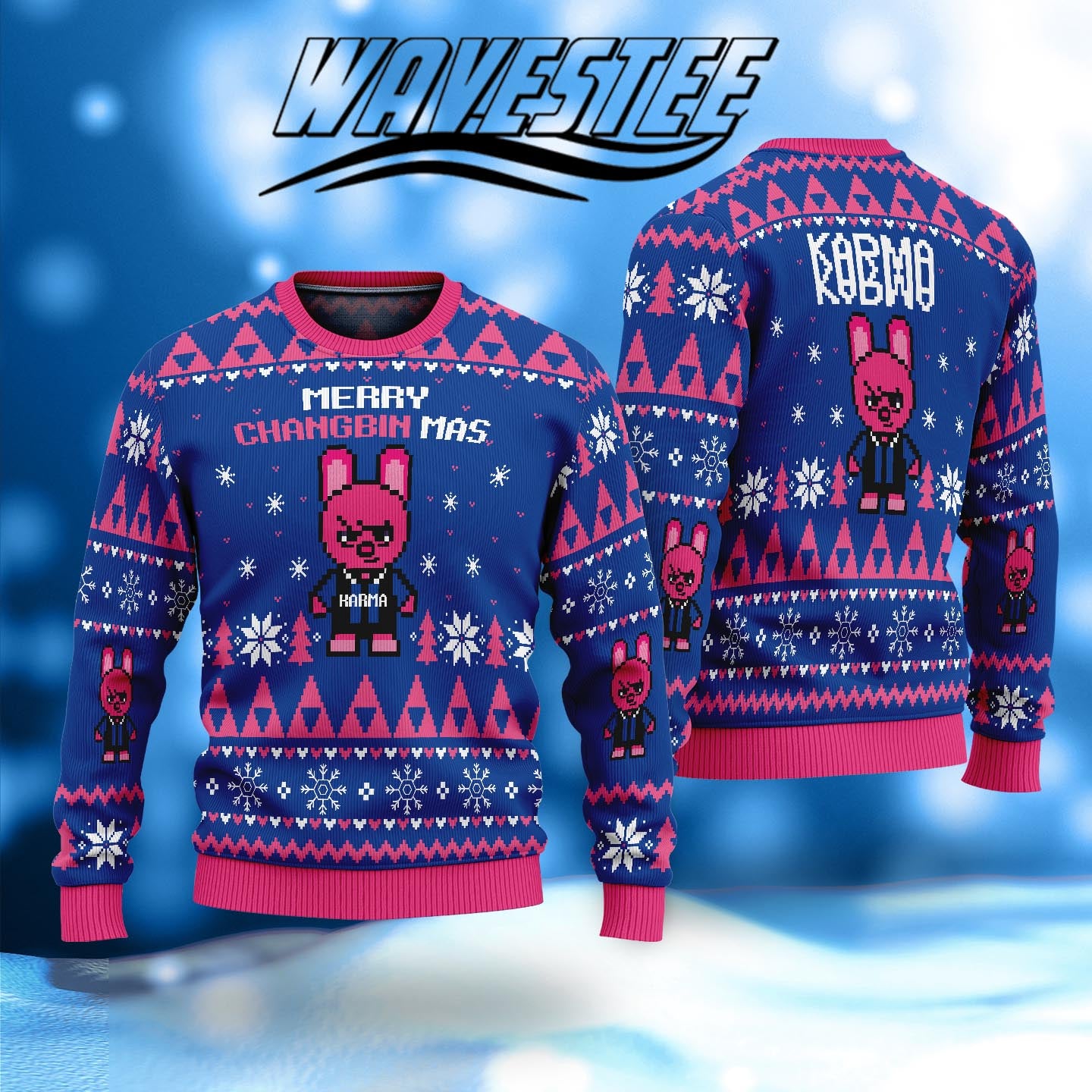 WAVESTEEᵀᴹ Merry Christmas SZKOO Ugly Sweater