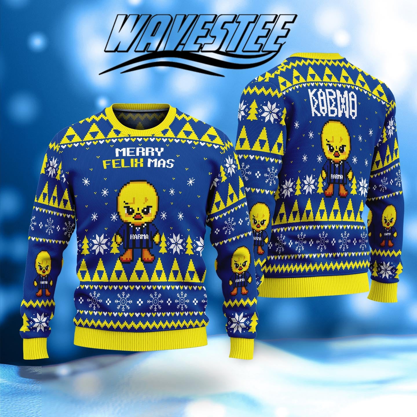 WAVESTEEᵀᴹ Merry Christmas SZKOO Ugly Sweater