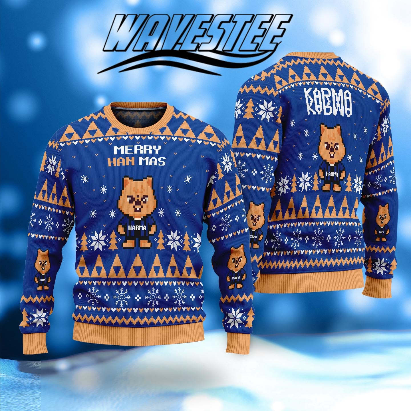 WAVESTEEᵀᴹ Merry Christmas SZKOO Ugly Sweater