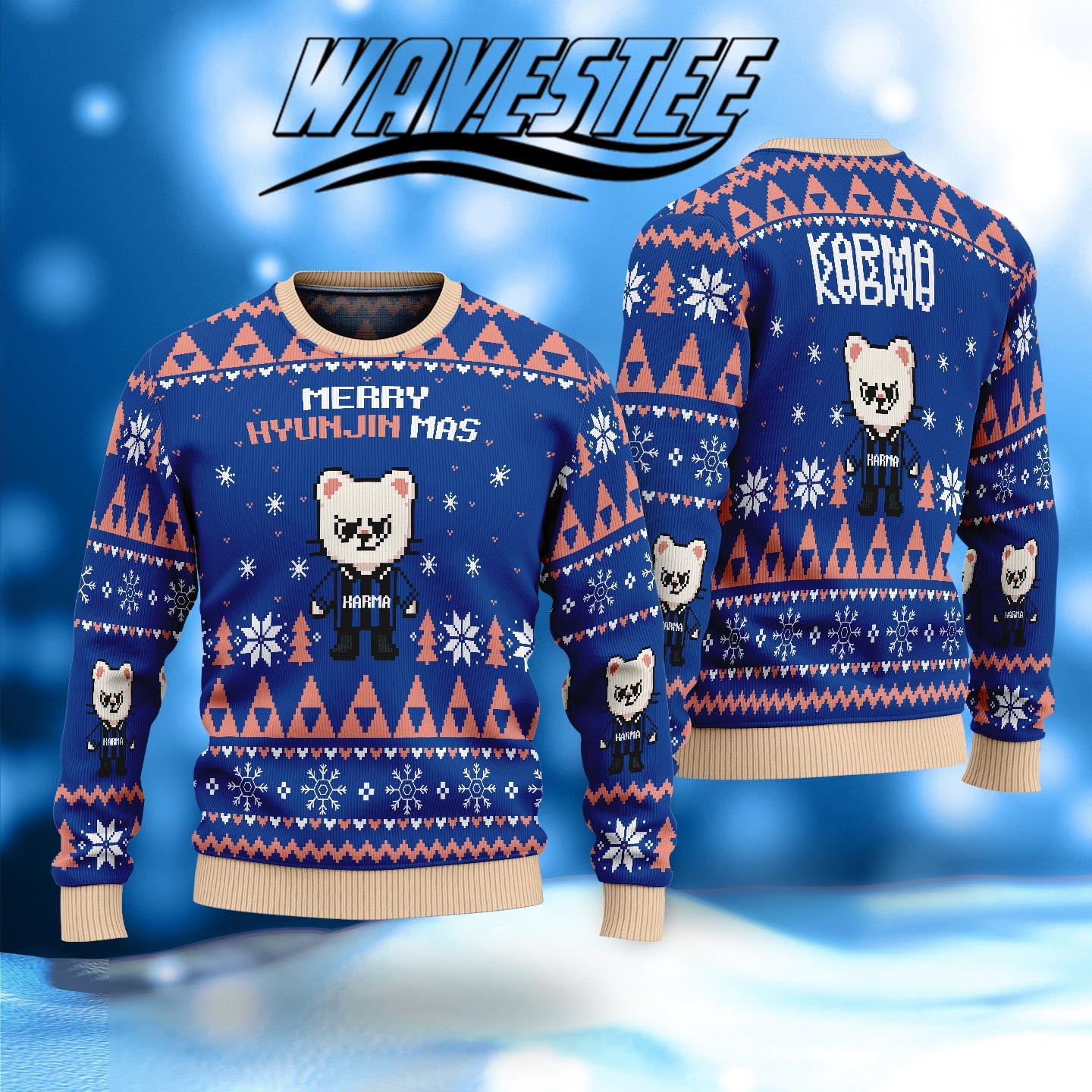 WAVESTEEᵀᴹ Merry Christmas SZKOO Ugly Sweater