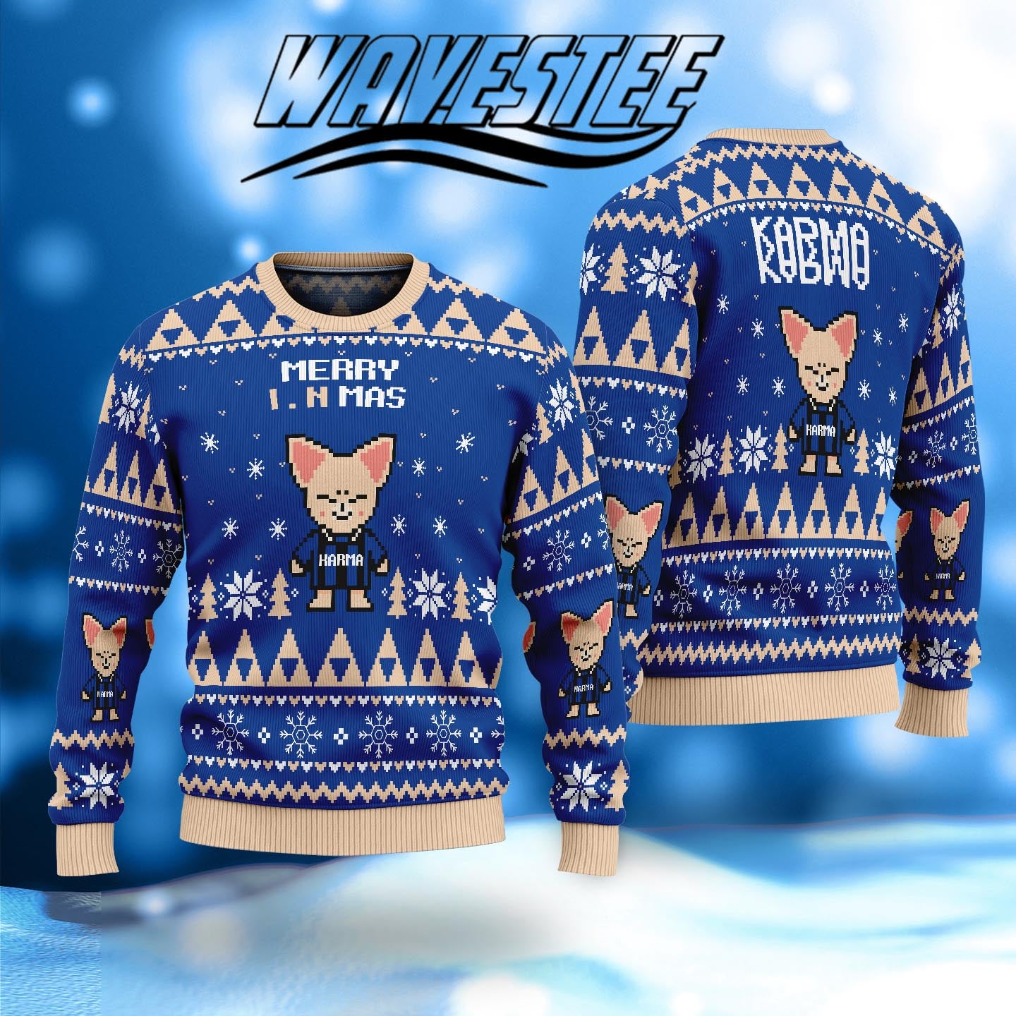 WAVESTEEᵀᴹ Merry Christmas SZKOO Ugly Sweater