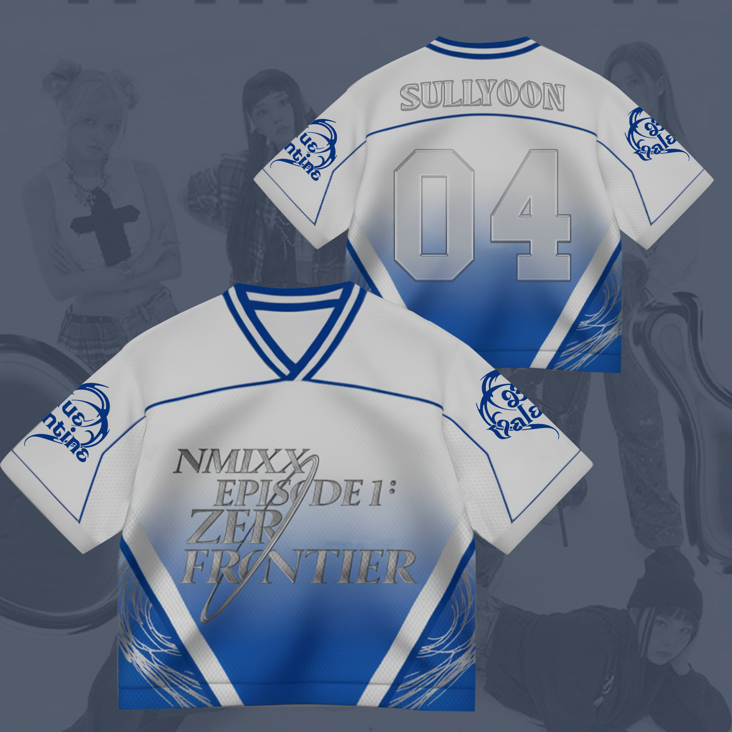 NMIXX 2026 World Tour BLue Valentine Mixed Mesh Jersey