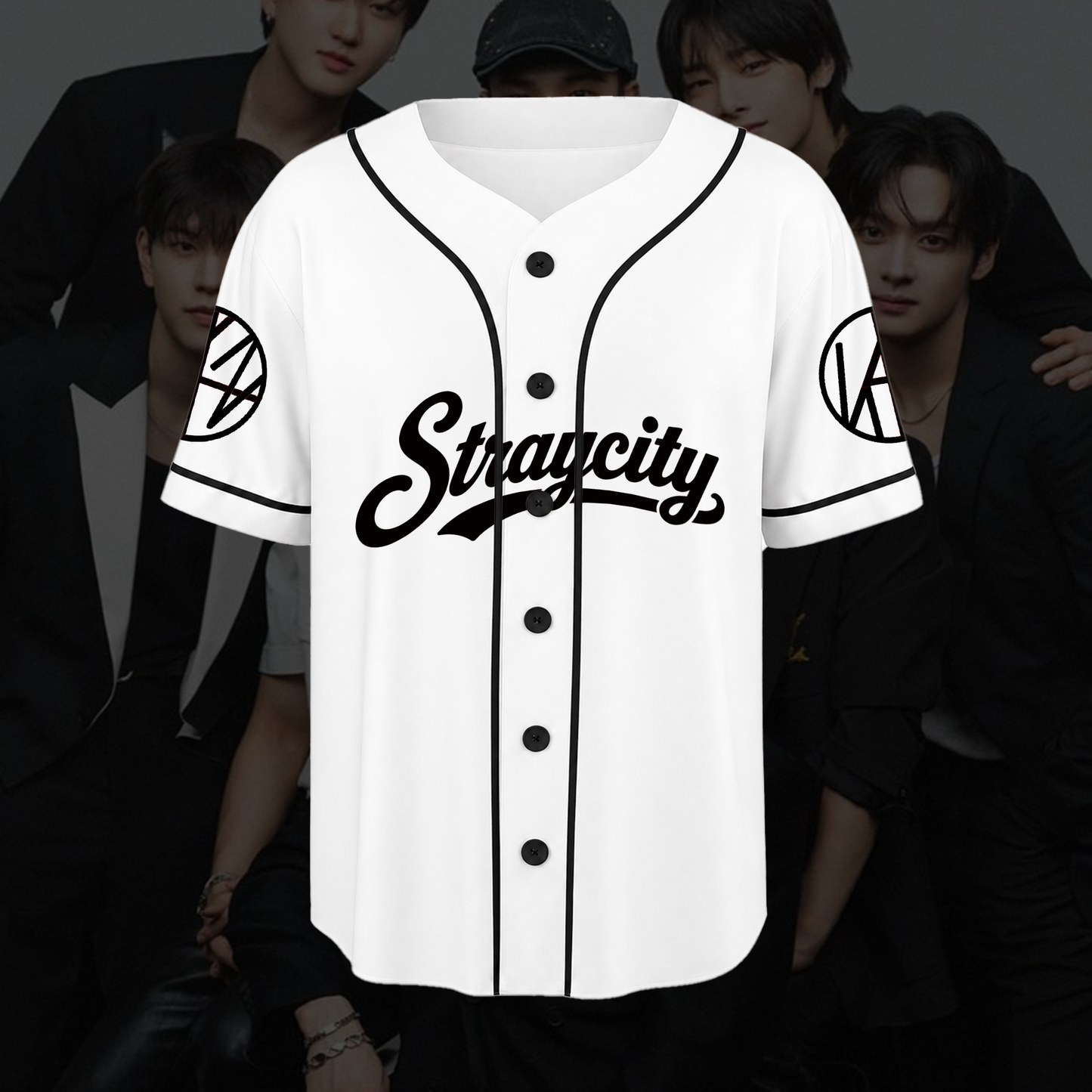 Sunny Grid Straycity Stray Kids Concert Baseball Jersey