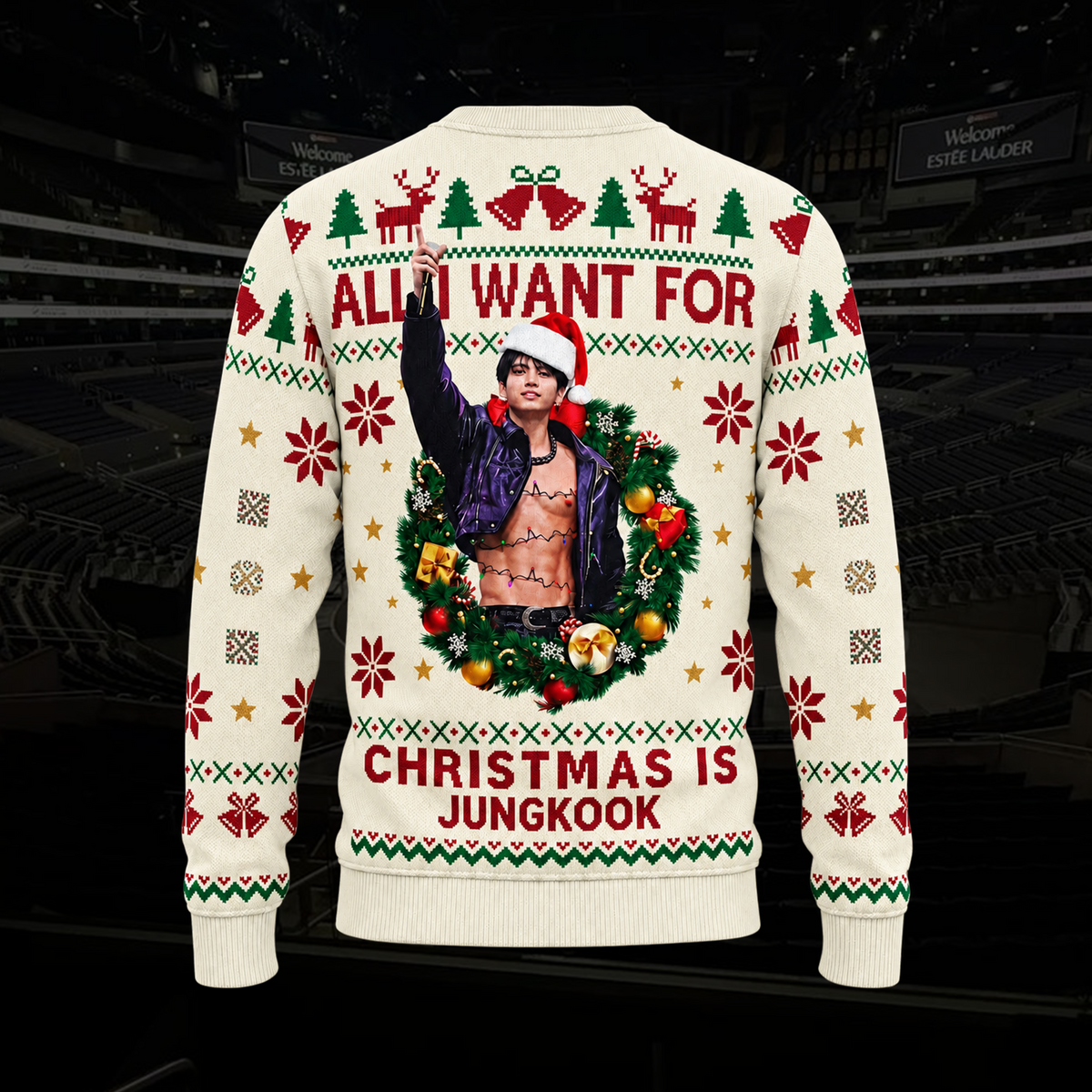 All I Want for Christmas Is J.ung K.o.o.k Ugly Sweater Holiday Gift For A.R.M.Y