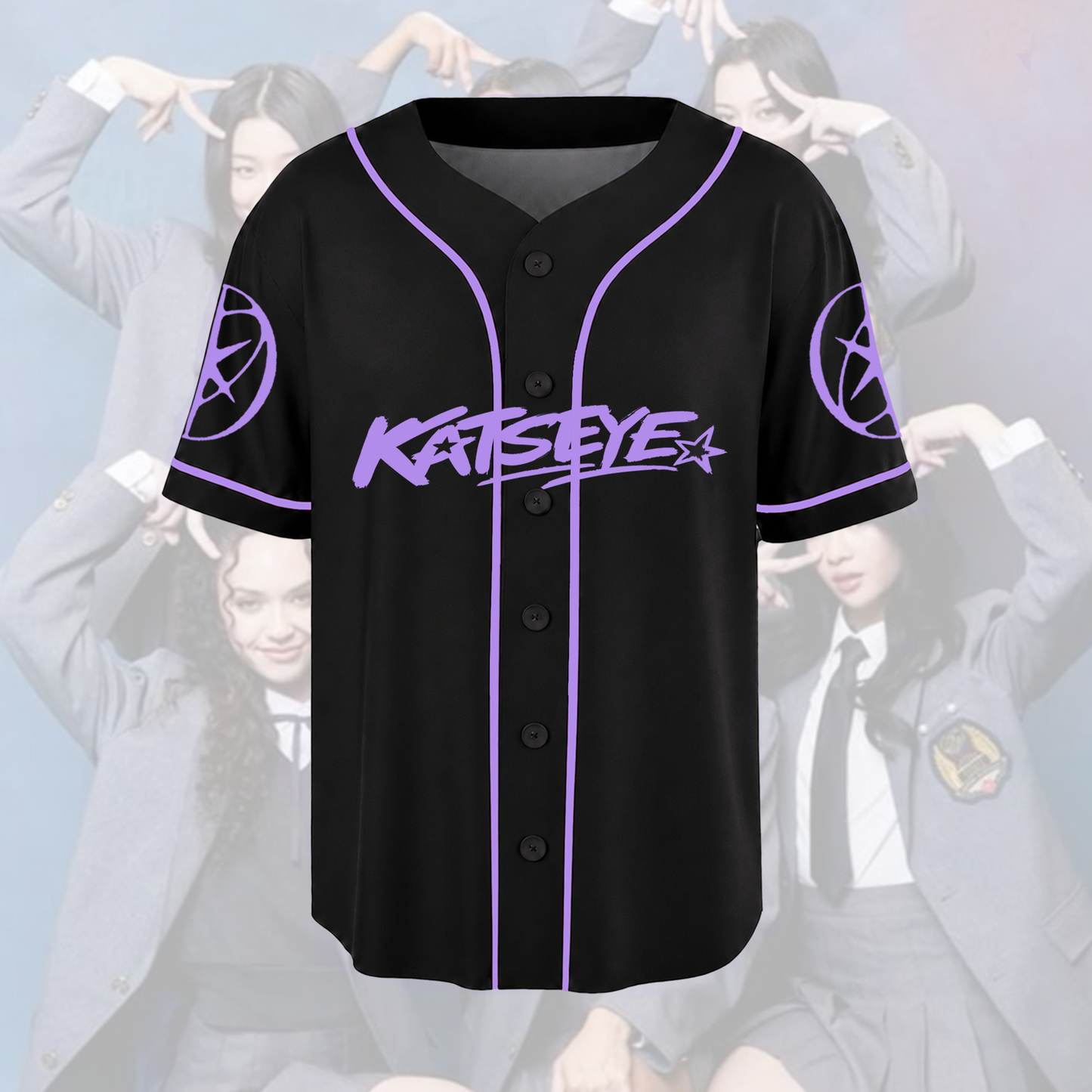 Purple The WildWorld Tour Katseye Soft Is Strong Baseball Jersey Fan Edition