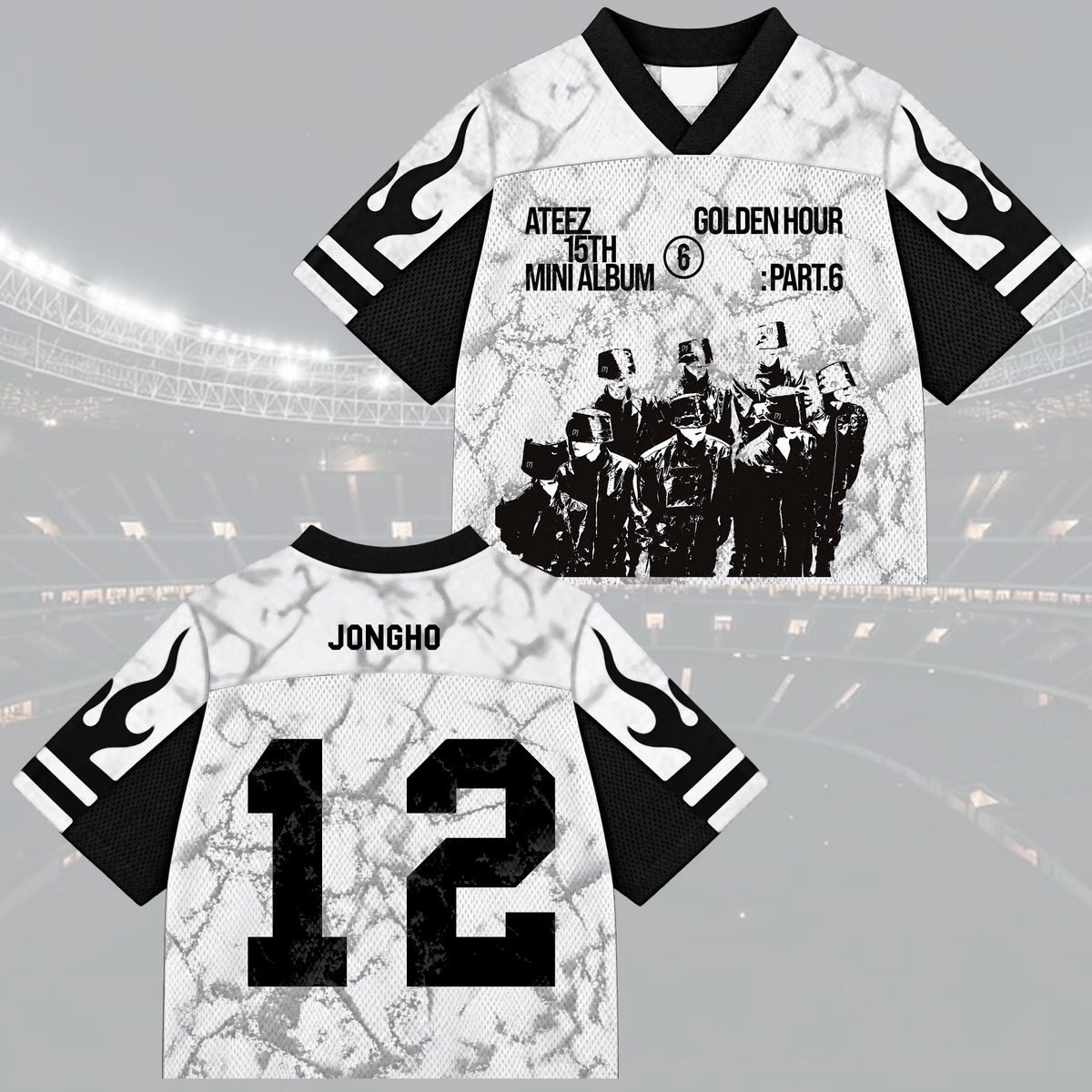 Bold Golden Hour Part 6 ATEEZ Mix Mesh Jersey For Atiny