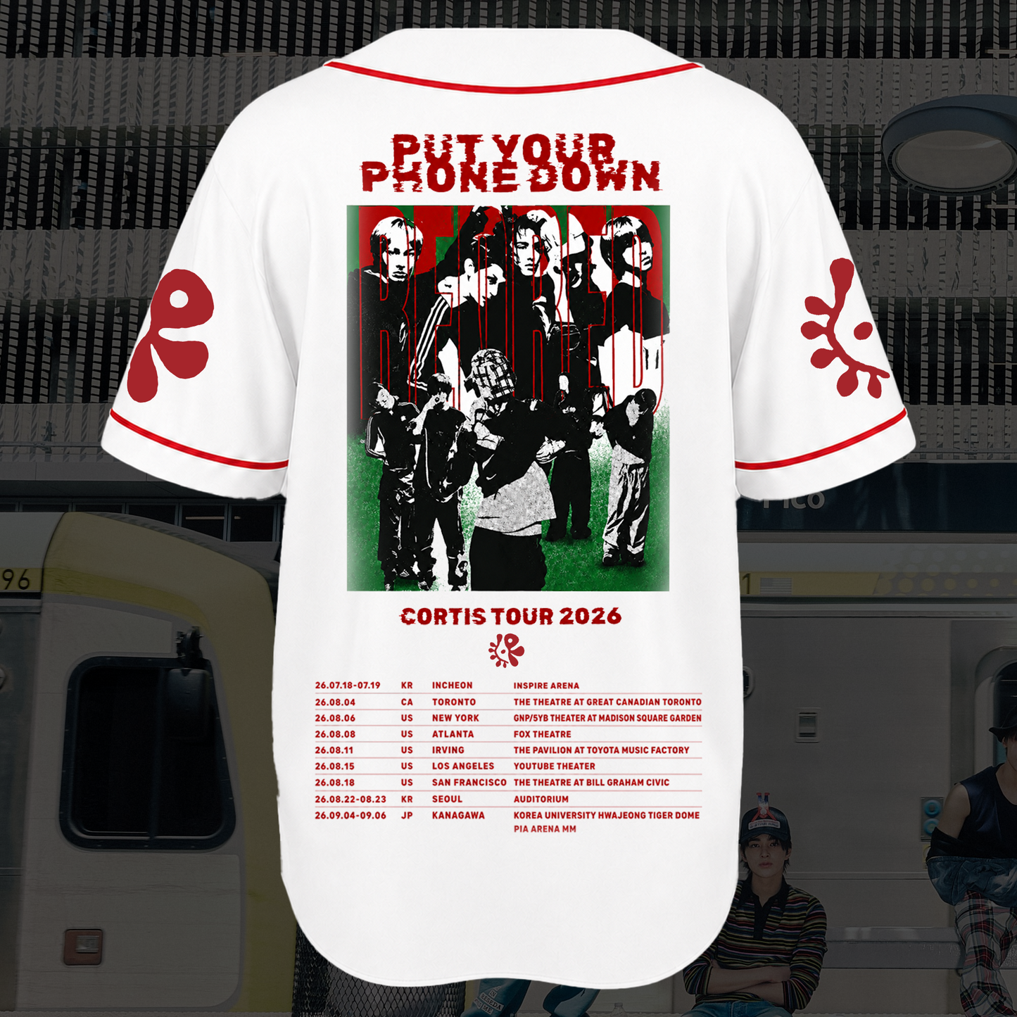 Put Your Phone Down Cortis Tour Greengreen Album Baseball Jersey