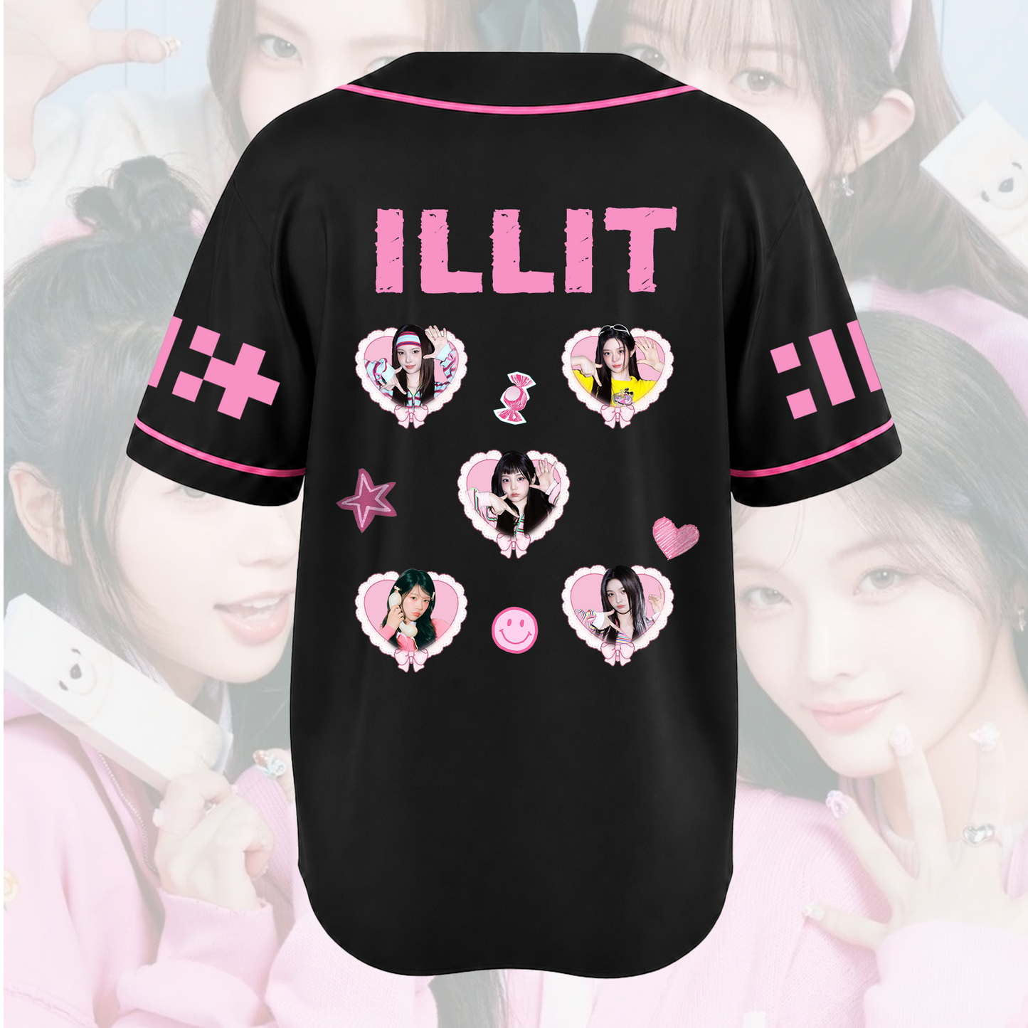 Pink Love Illit It Me Album Baseball Jersey Gifts For Fans
