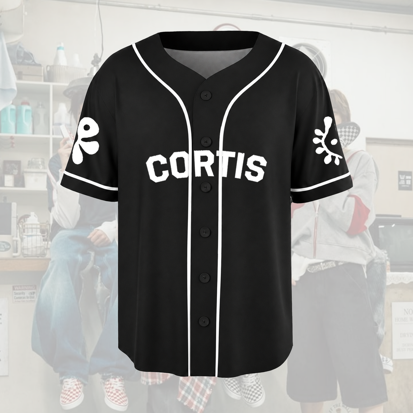 CORTIS Put The Phone Down Baseball Jersey Black Streetwear Kpop Merch Button Down