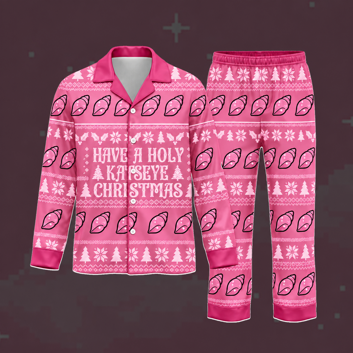 Merry Have A Holy Christmas K.A.T.S.E.Y.E. Club Yoonchae Symbol Ugly Christmas Pajama Set For Eyekons