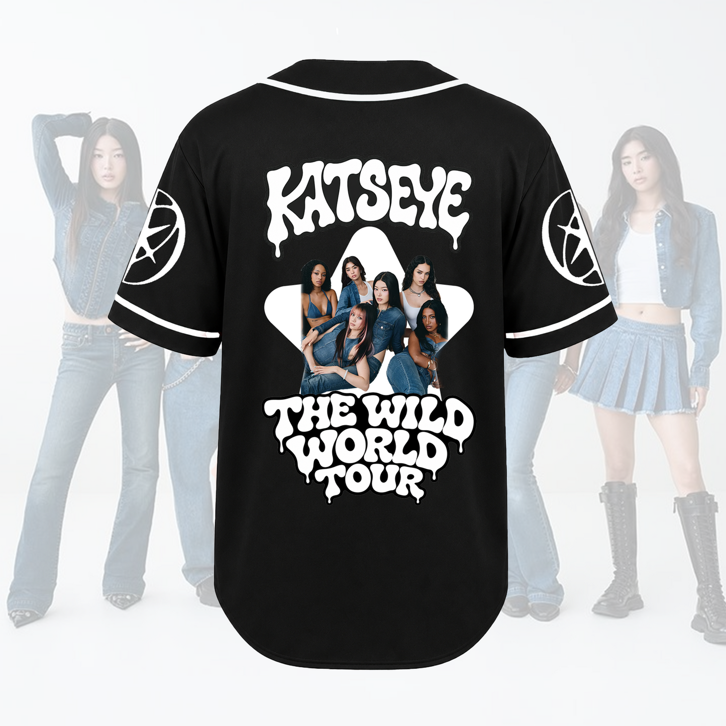 KATSEYE The Wild World Tour Baseball Jersey Aesthetic Star Fan Edition
