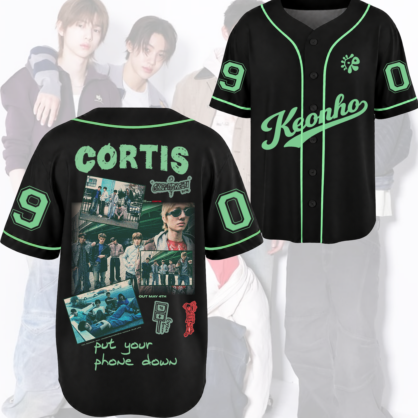 Energy Cortis Put Your Phone Down Tour Baseball Jersey
