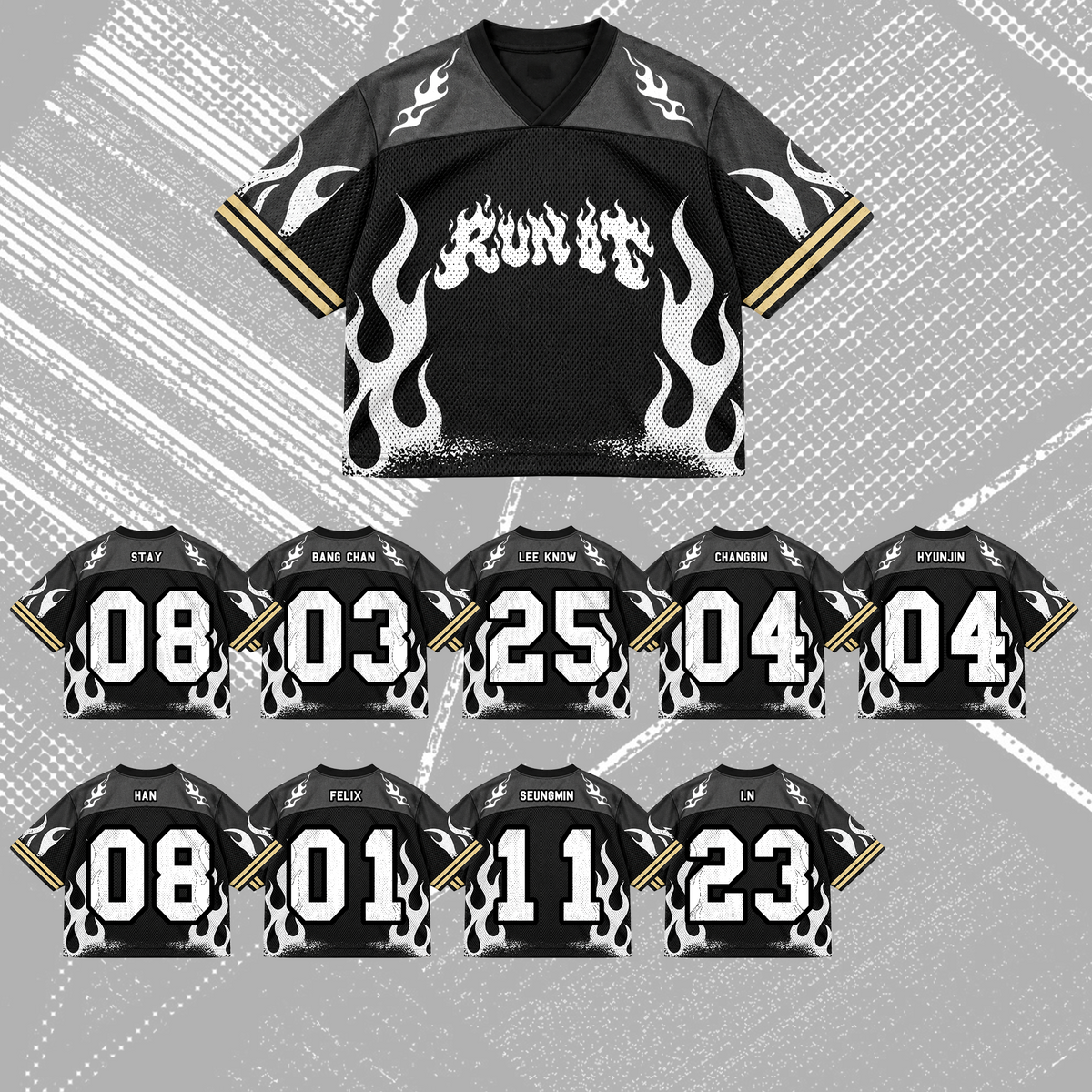 Savage Run It Stay Club All Members Heavy Metal Mixed Mesh Jersey For Stay