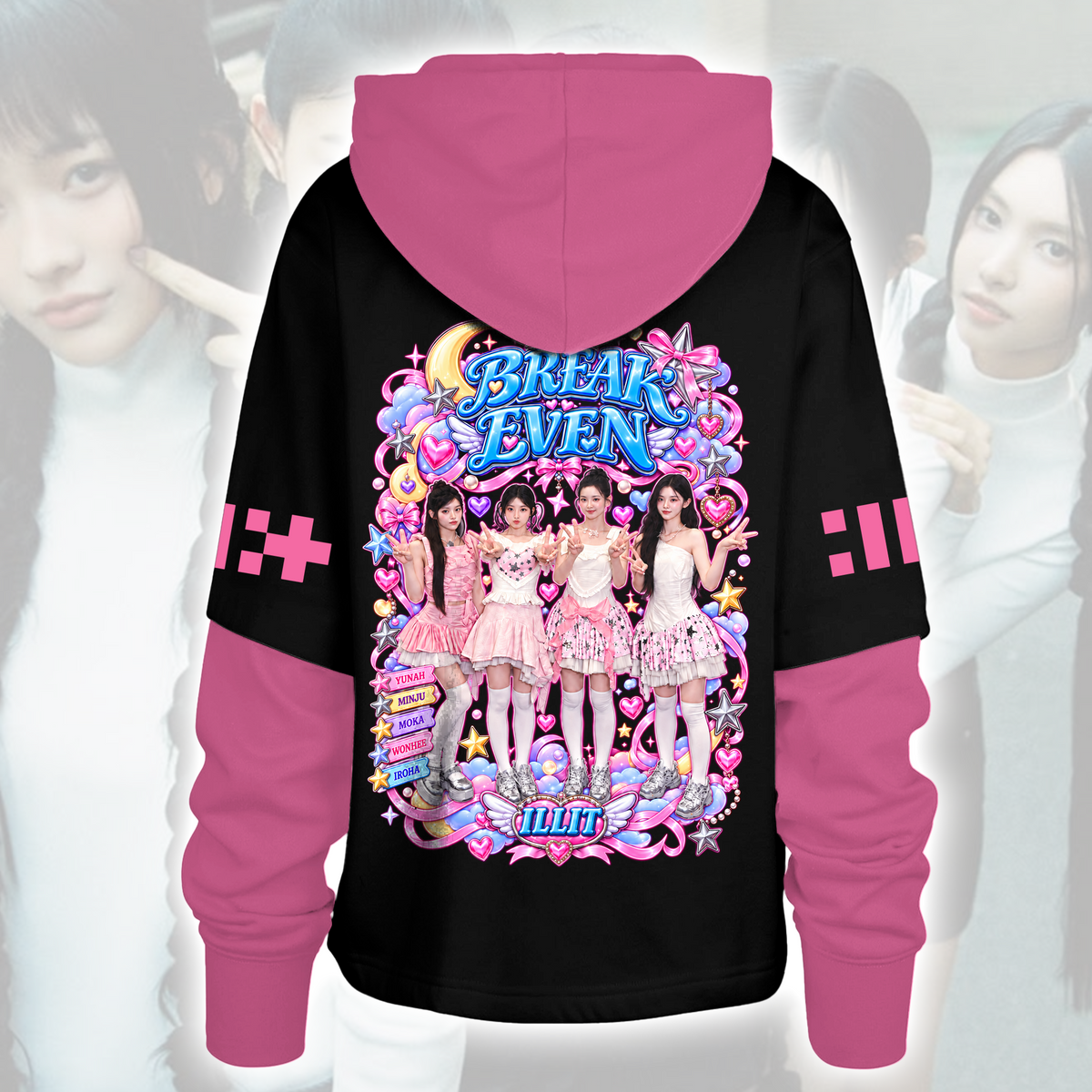 Traumhafter Choom Tour Babymonster Moon Dark Aesthetic Shortstop Kapuzenpullover Halloween-Geschenk für Fans