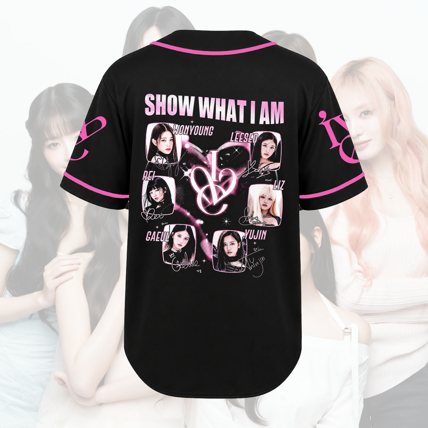 IVE Show What I Am Tour Baseball Jersey Autograph Member Print Edgy Kawaii Gift For Fans
