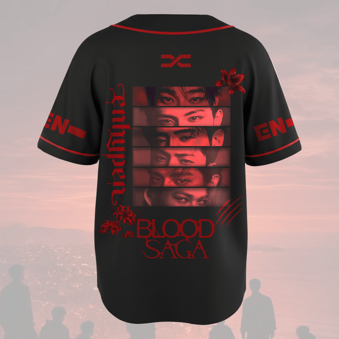 Crimson Portal Eye Enhypen Blood Saga World Tour Baseball Jersey