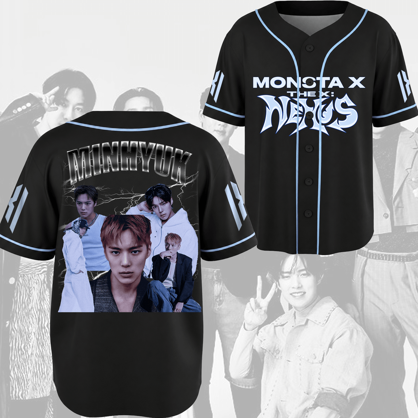 Monsta X World Tour The X Nexus Baseball Jersey Fan Edition