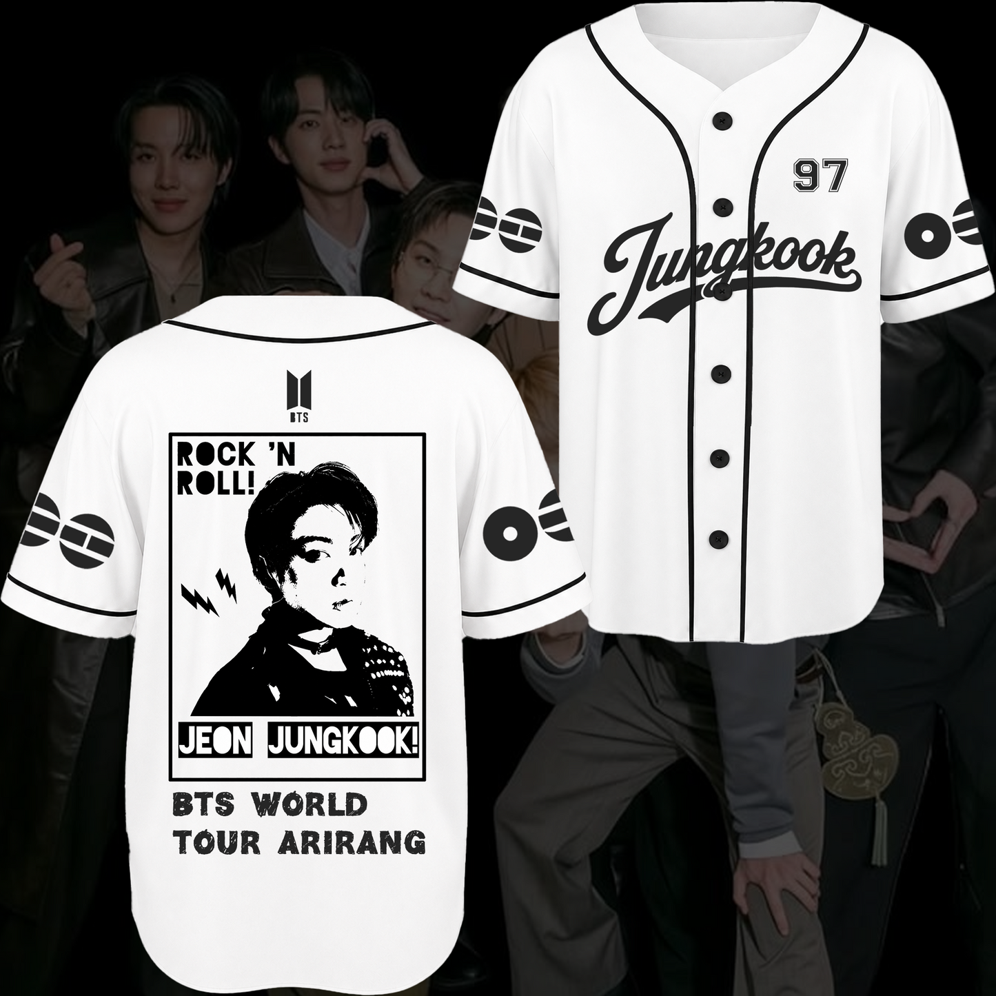 HipHop BTS Arirang World Tour Baseball Jersey Gift For Fans