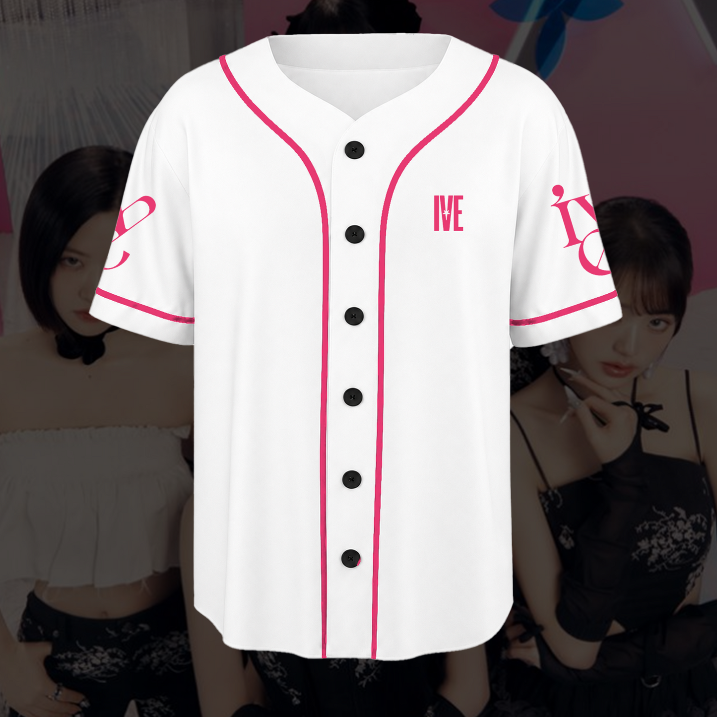 IVE Show What I Am Baseball Jersey Pink Glamour Merch Gift For Fans