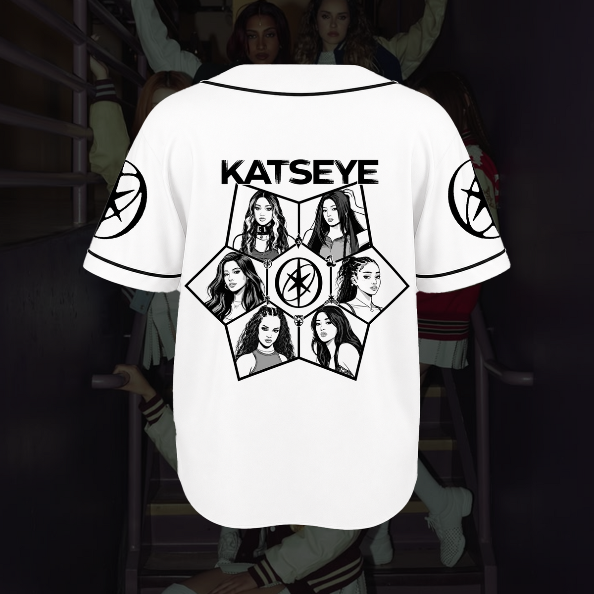 Astral Star Sketch KATSEYE Baseball Jersey Eyekons Merch Gift