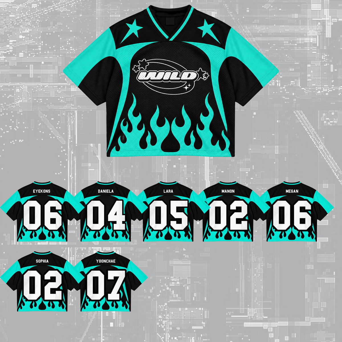 Epic Wild Eyekons Club All Members Heavy Metal Mixed Mesh Jersey For Eyekons