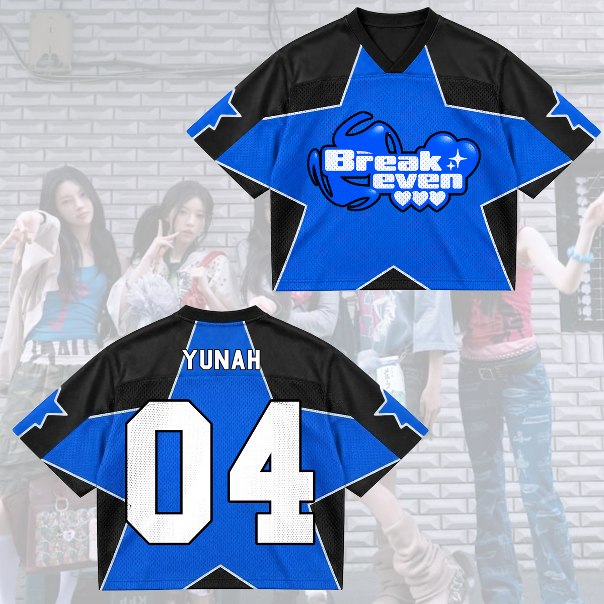 Super Star Breakeven Illit Album Mixed Mesh Jersey Gift For Gllit