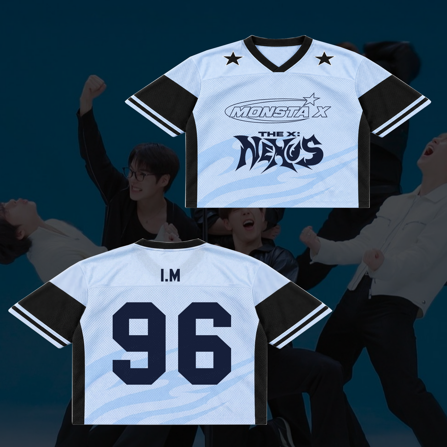 Electrifying MONSTA X Nexus Tour Mixed Mesh Jersey Kpop Gift for Fans