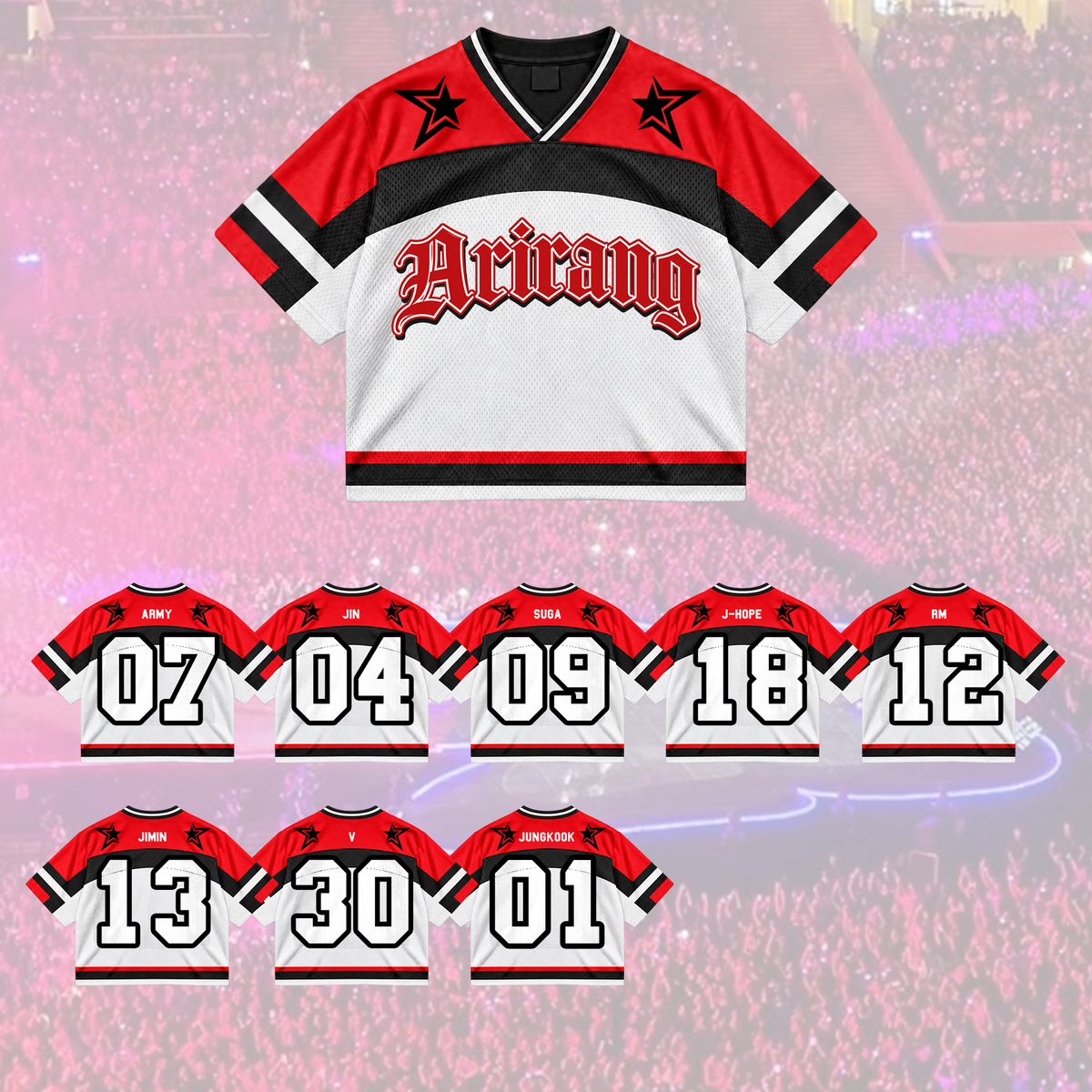 Untamed Arirang Army Club All Members Varsity Athletic Mixed Mesh Jersey For Fans