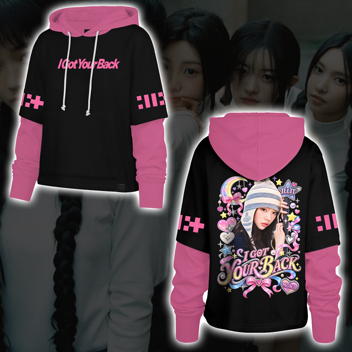 Traumhafter Choom Tour Babymonster Moon Dark Aesthetic Shortstop Kapuzenpullover Halloween-Geschenk für Fans