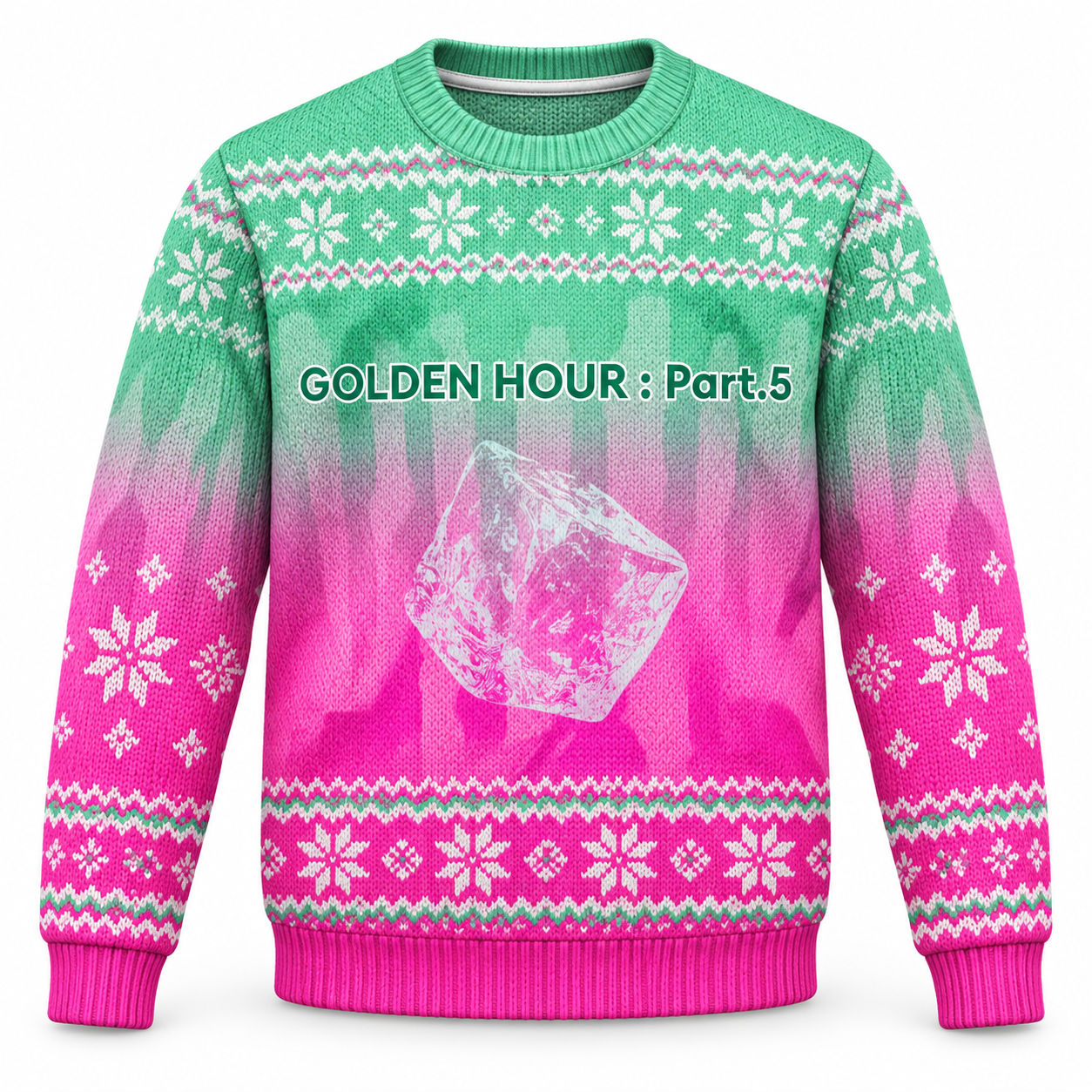 ATEEZ Golden Hour Part.5 Custom Name Ugly Christmas Sweater, Personalized ATINY Gift
