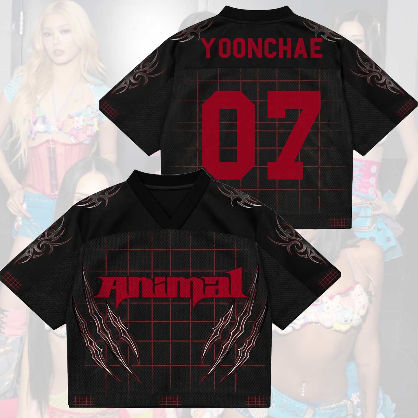 Katseye Animal Wild Album The Wild Tour Mixed Mesh Jersey Eyekons Edition