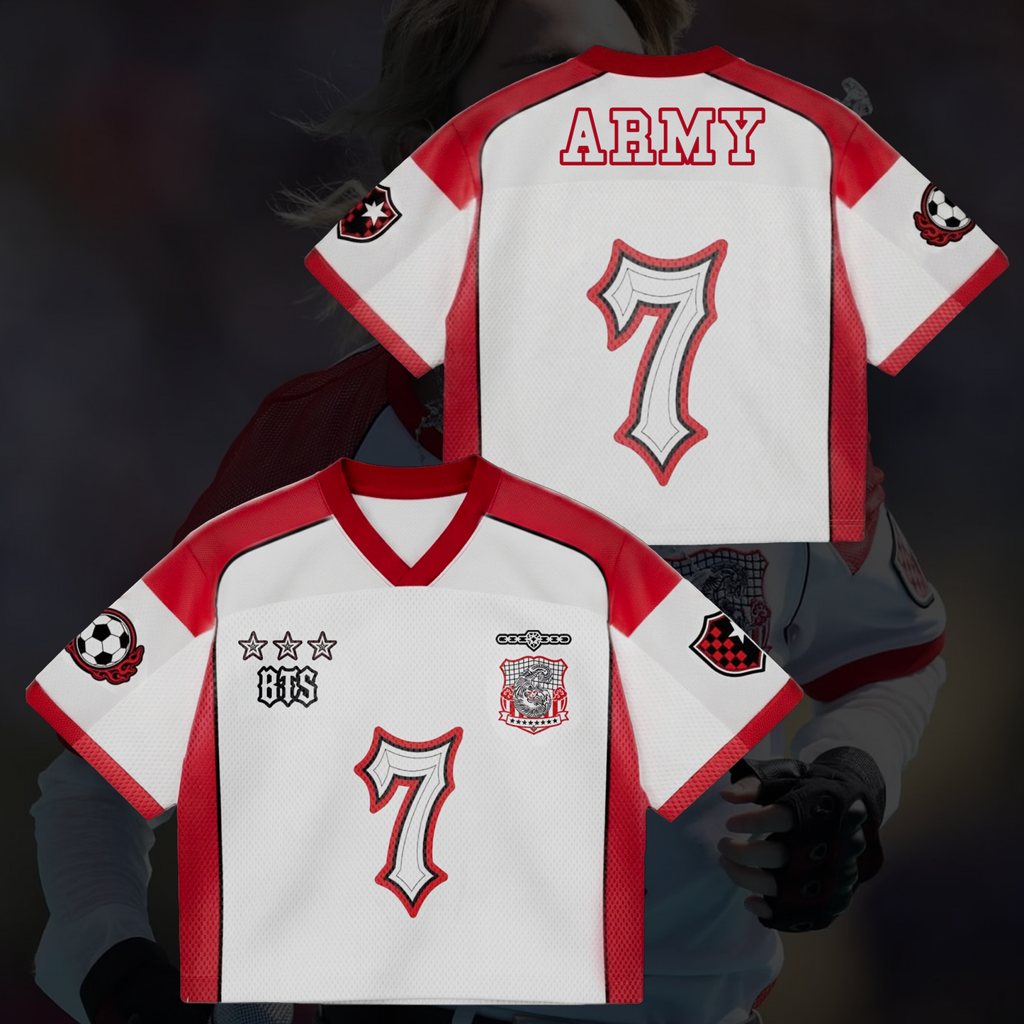Sporty Jimin Jersey Arirang World Tour Mixed Mesh Jersey Gift For Fans