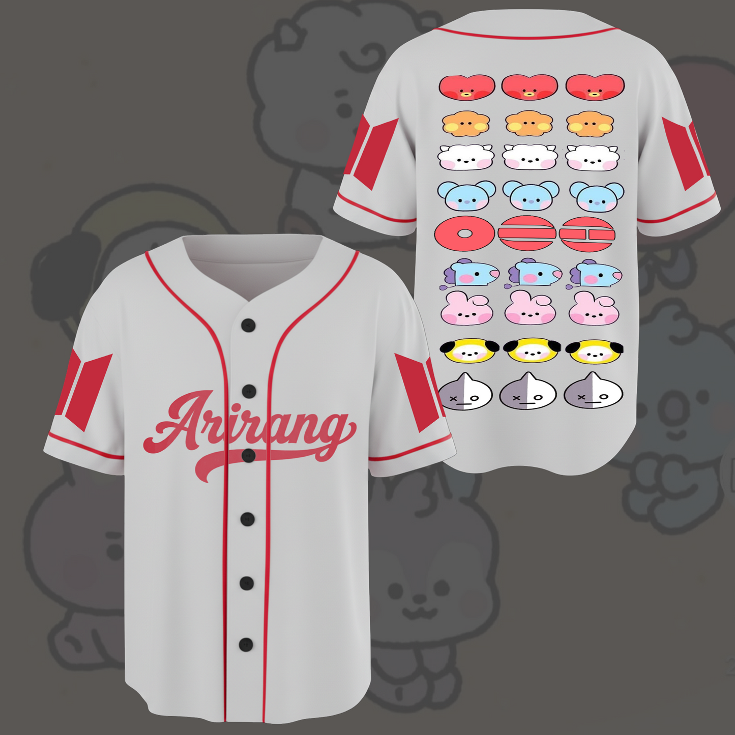 Arirang BTS BT21 World Tour Baseball Jersey