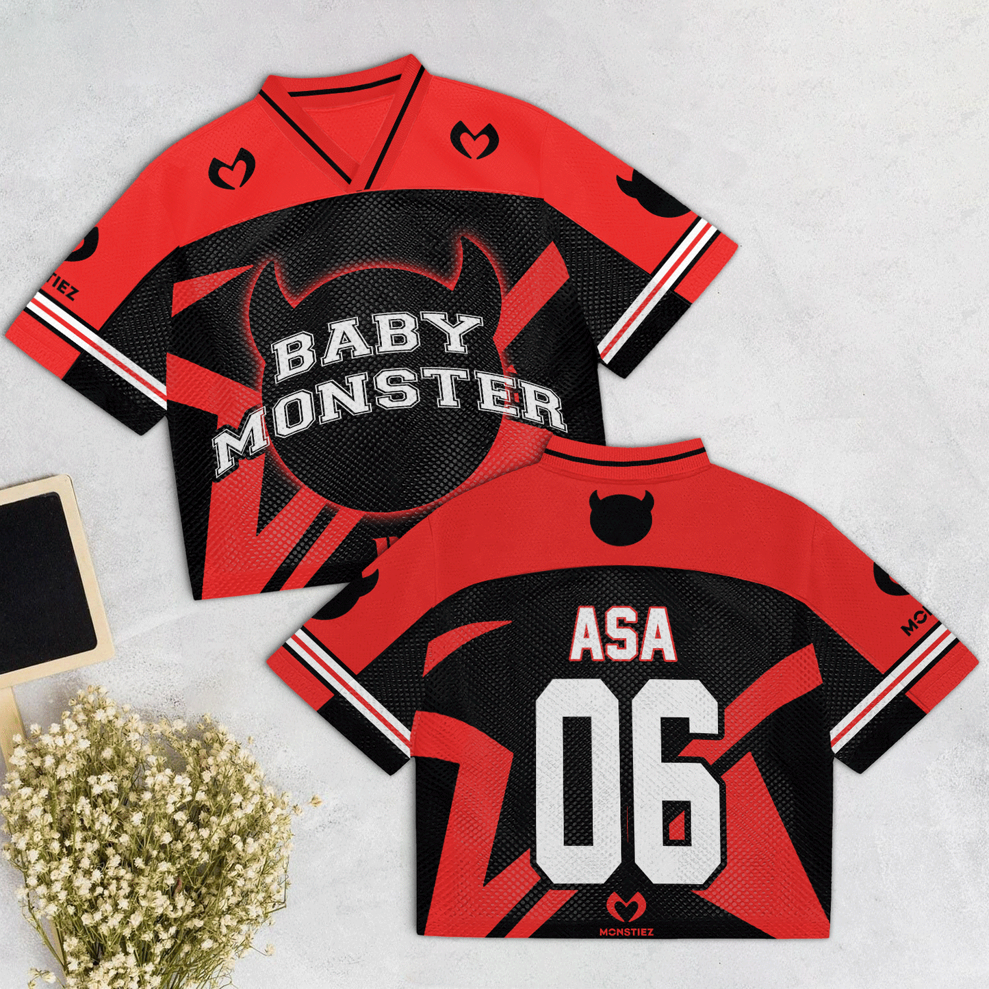 Babymonter Mesh Jersey Reb, Black