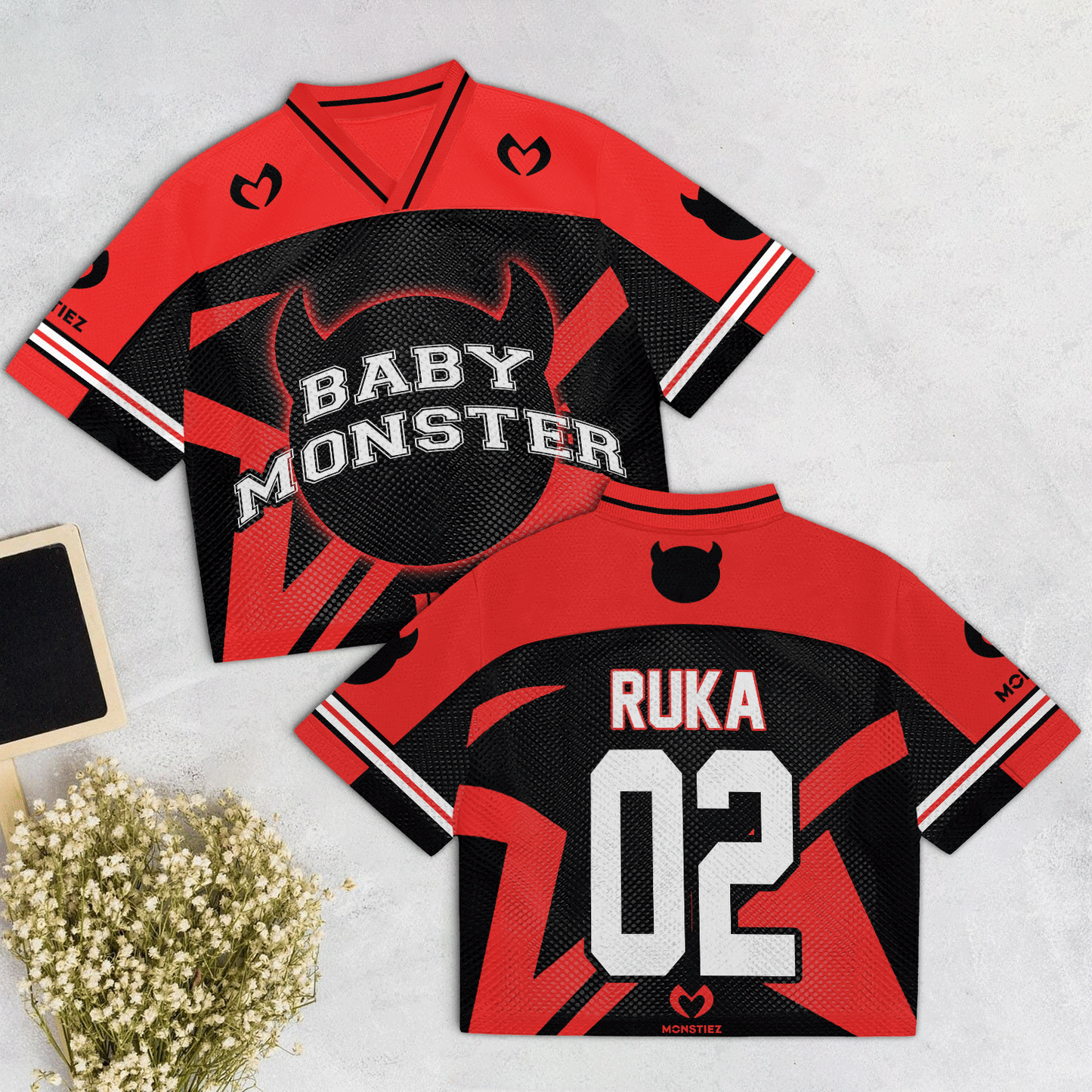 Babymonter Mesh Jersey Reb, Black
