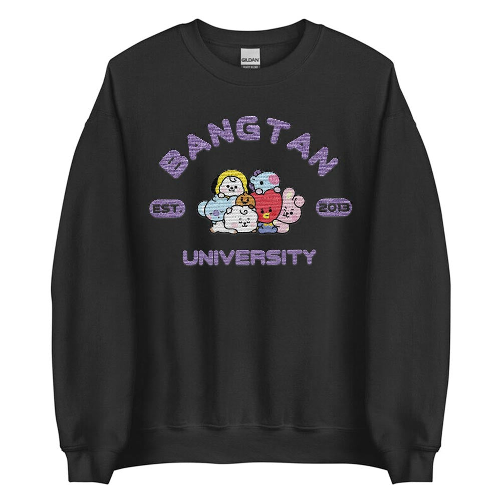WAVESTEEᵀᴹ Bangtan University Embroidery Sweatshirt, Hoodie