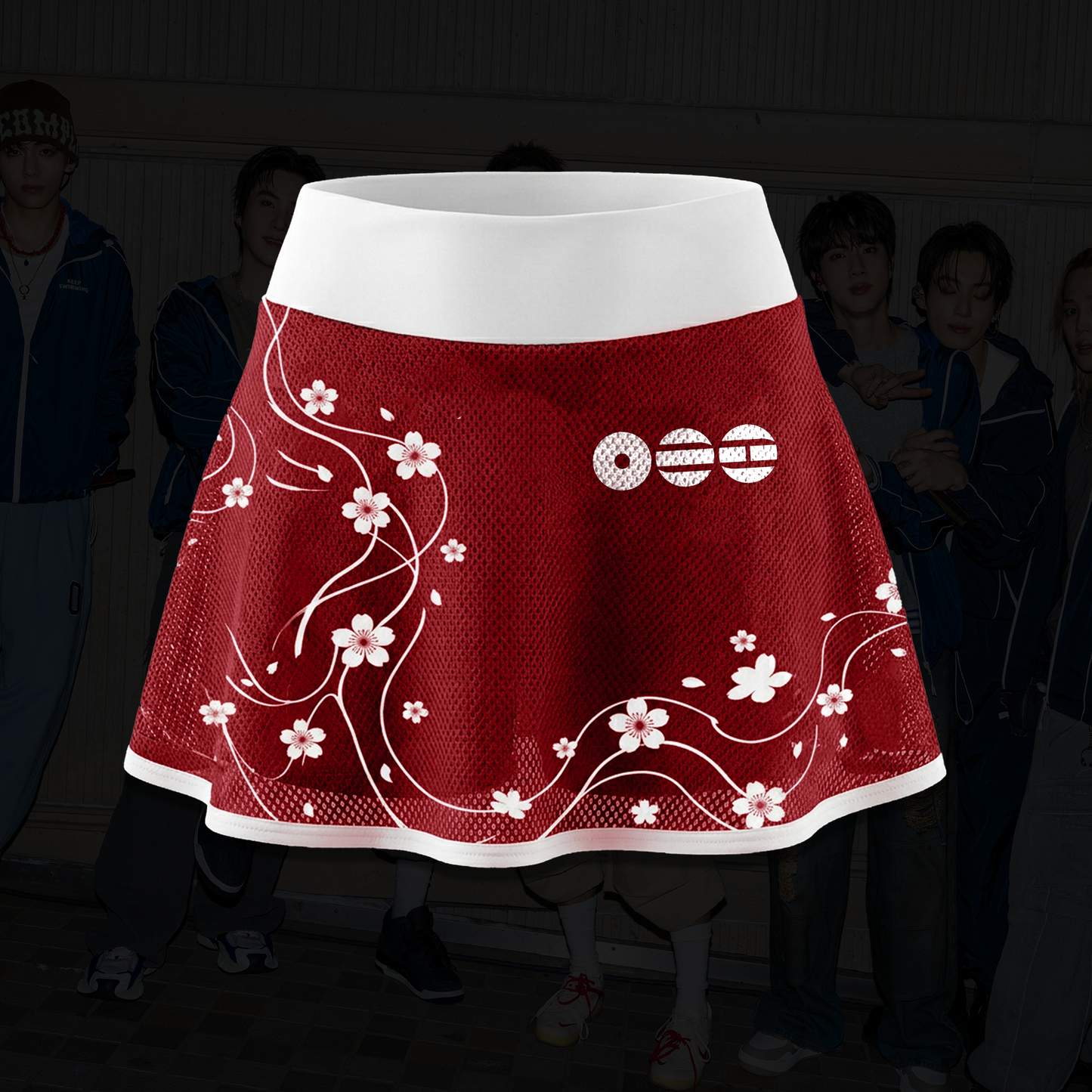 BTS ARIRANG Tour Crimson Red Cherry Blossom Off Shoulder Mesh Gift For Army