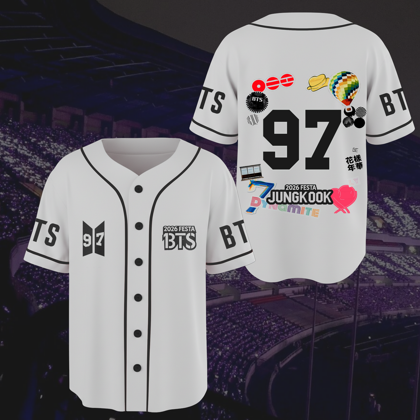 BTS Festa 2026 Happy Month 13 Years Baseball Jersey Fan Editon