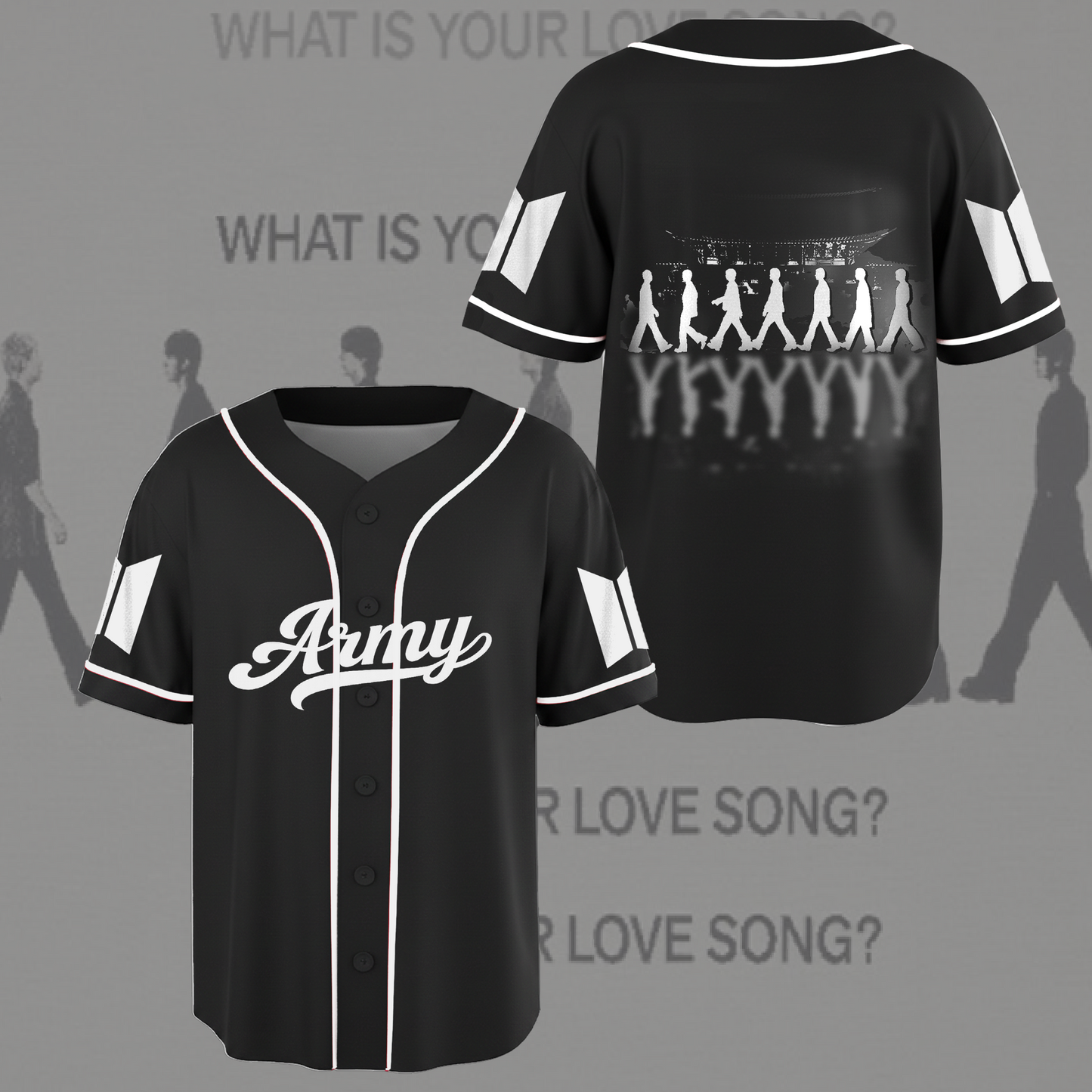 Seven Shadows BTS Crosswalk Baseball Jersey Fan Edition