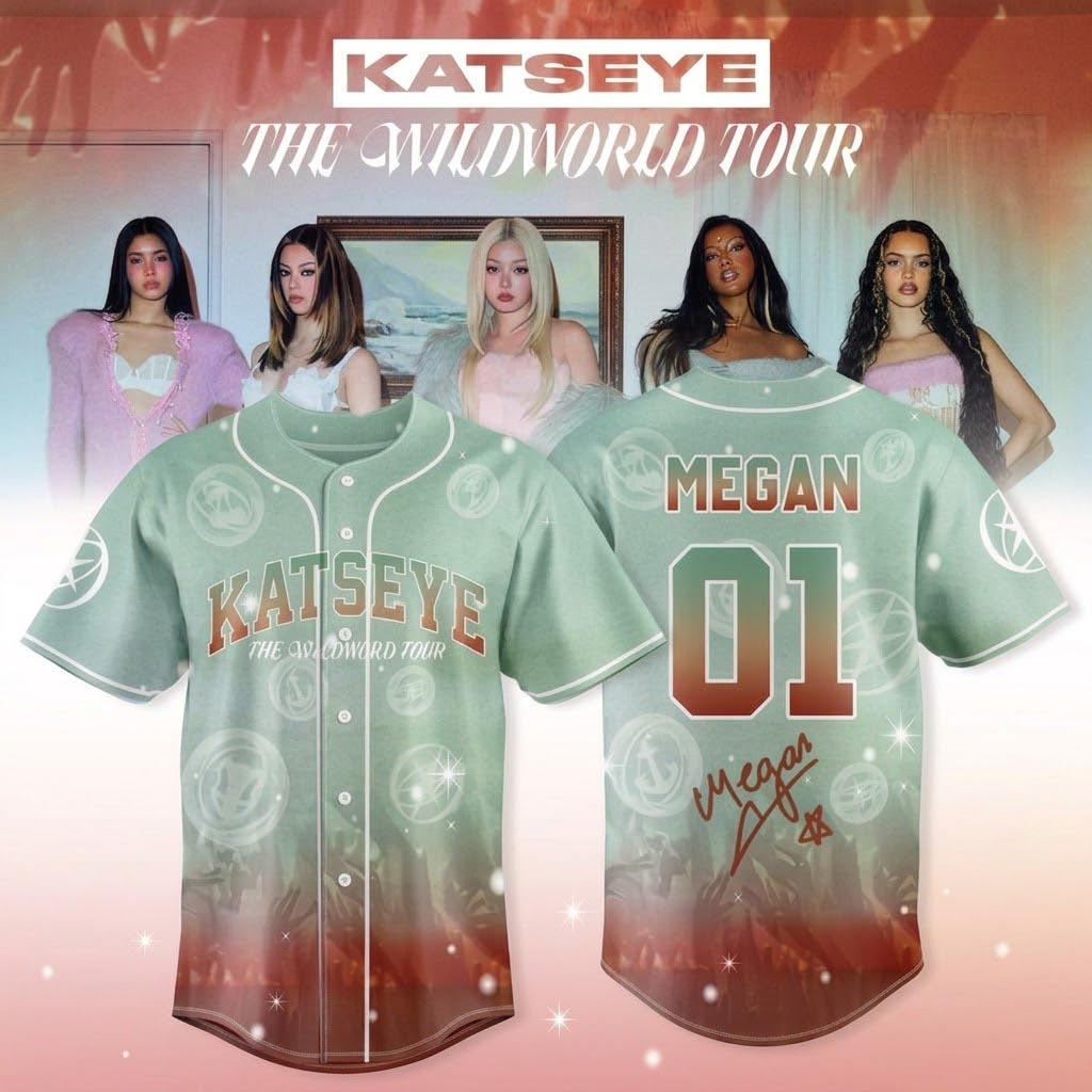 Katseye WILDWORLD Tour 2026 Baseball Jersey, K-Pop Fan Concert Outfit