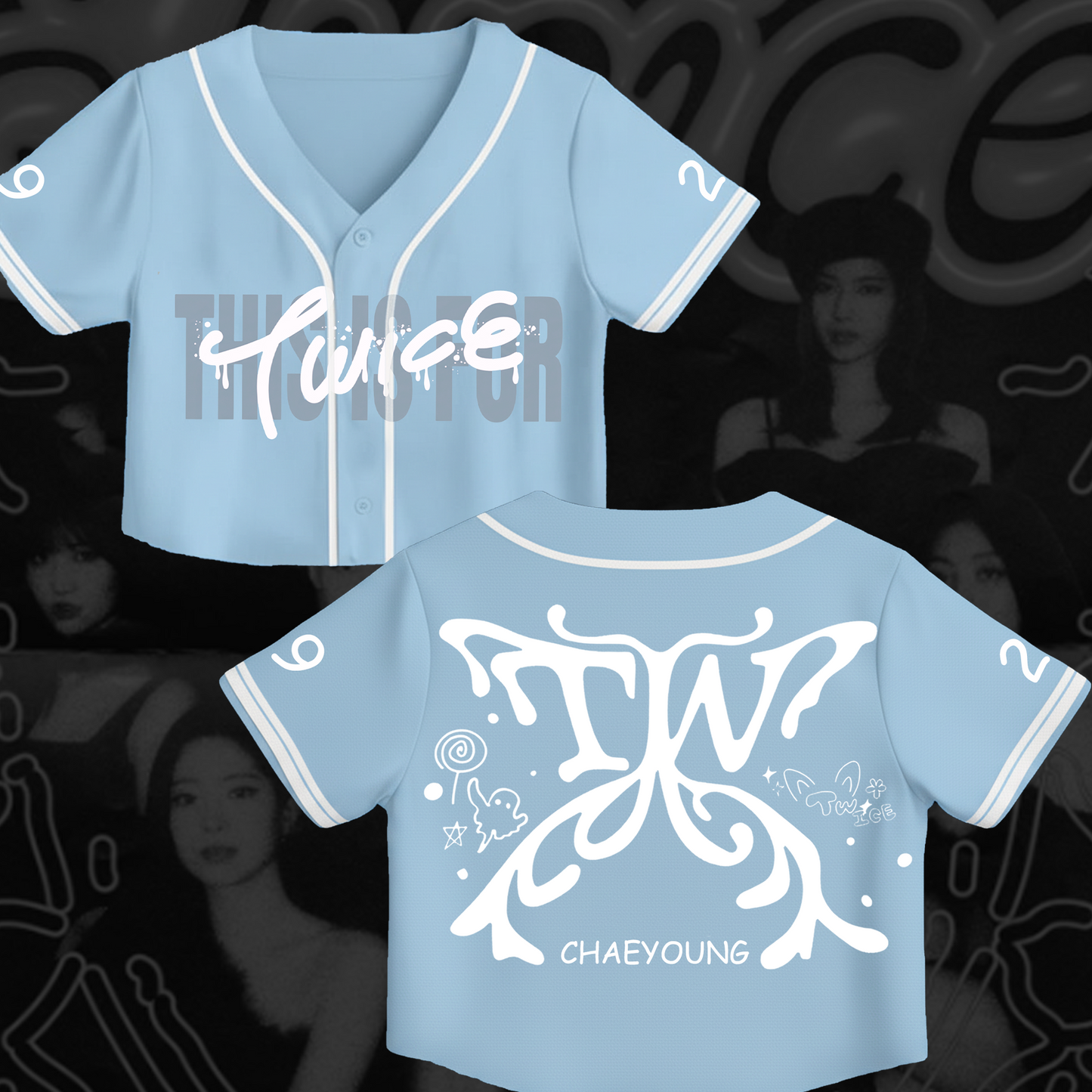 WAVESTEEᵀᴹ Twice Angels Tour Croptop Jersey Baseball