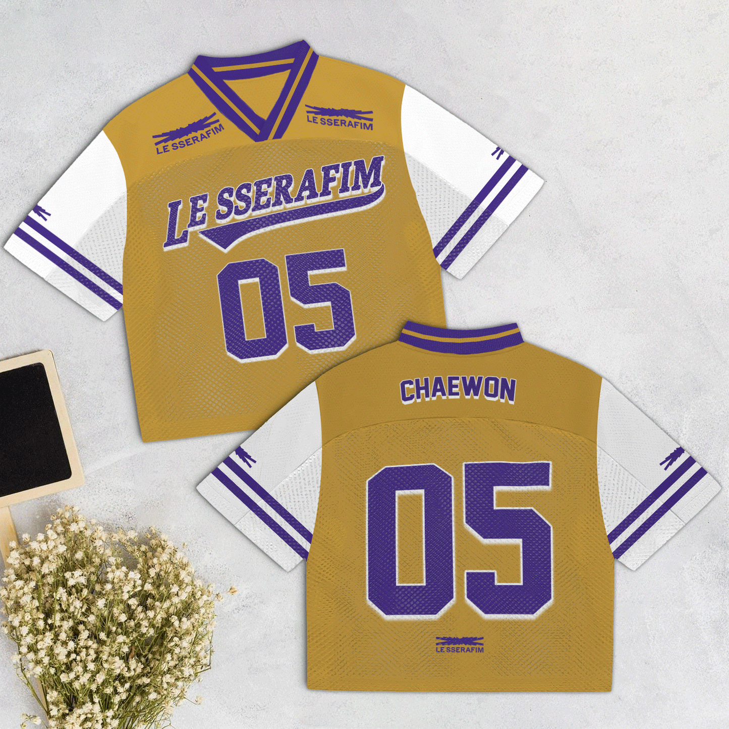 Mixed Mesh Jersey Football Le Sserafim Ver 3 Yellow